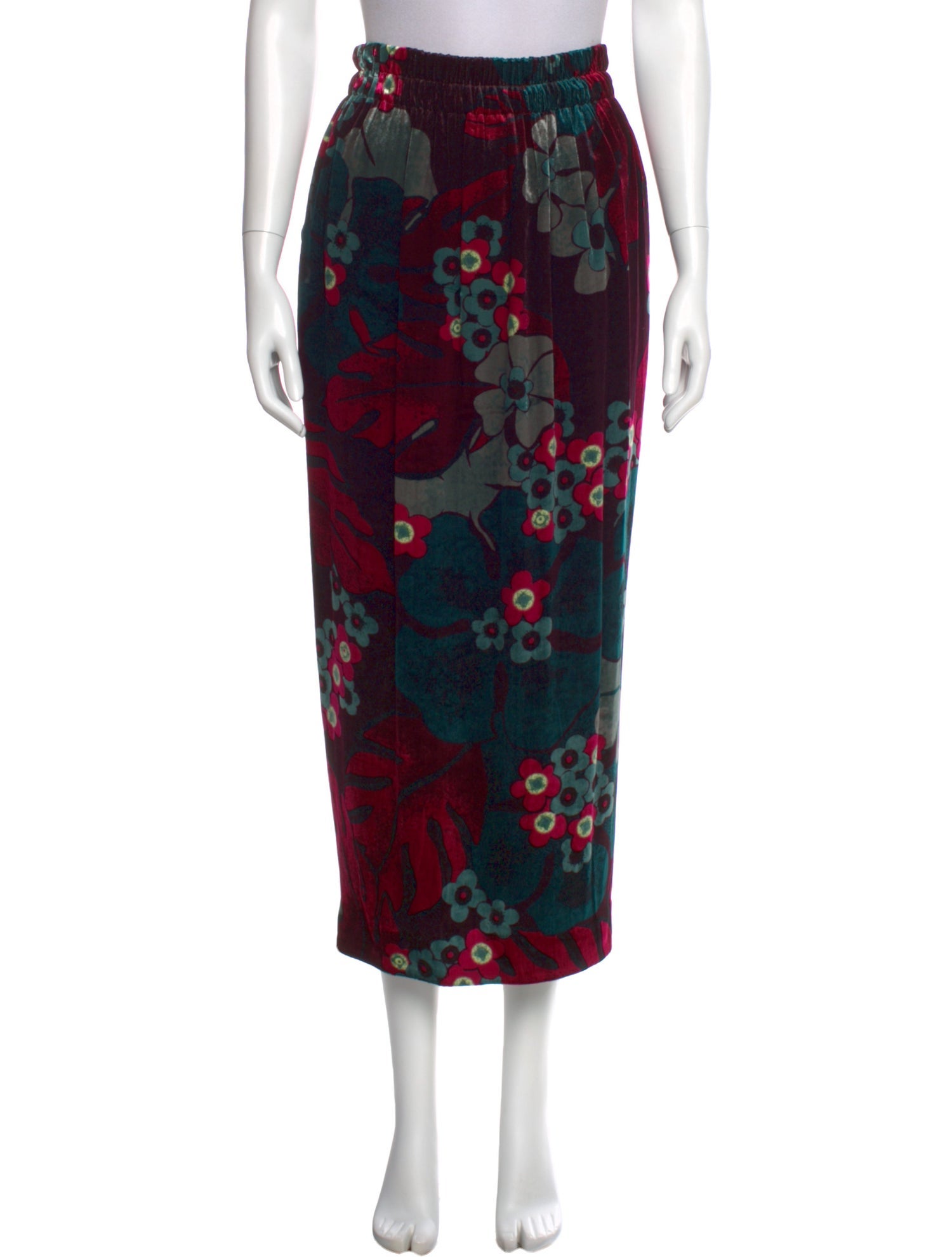 Dries Van Noten Floral Print Midi Length Skirt