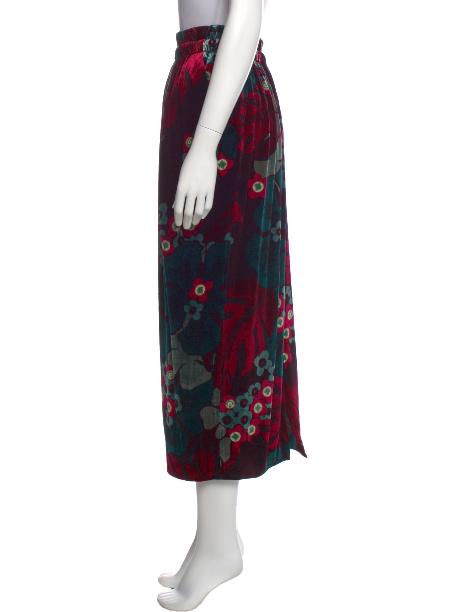 Dries Van Noten Floral Print Midi Length Skirt