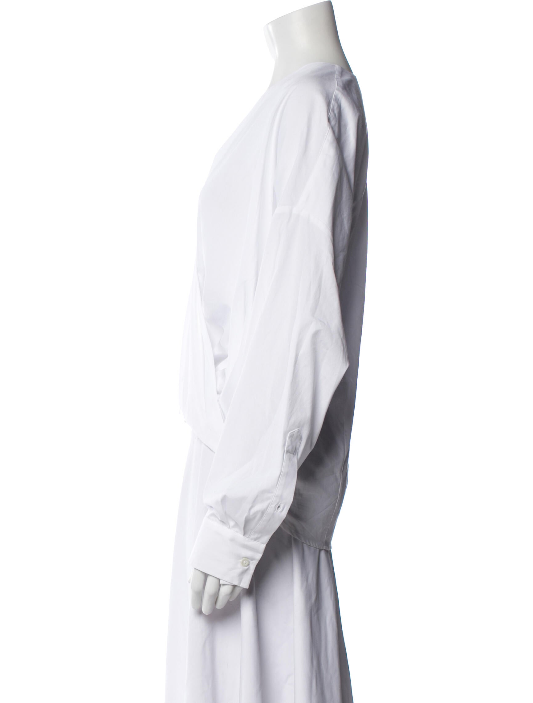 Dries Van Noten V-Neck Long Sleeve Blouse