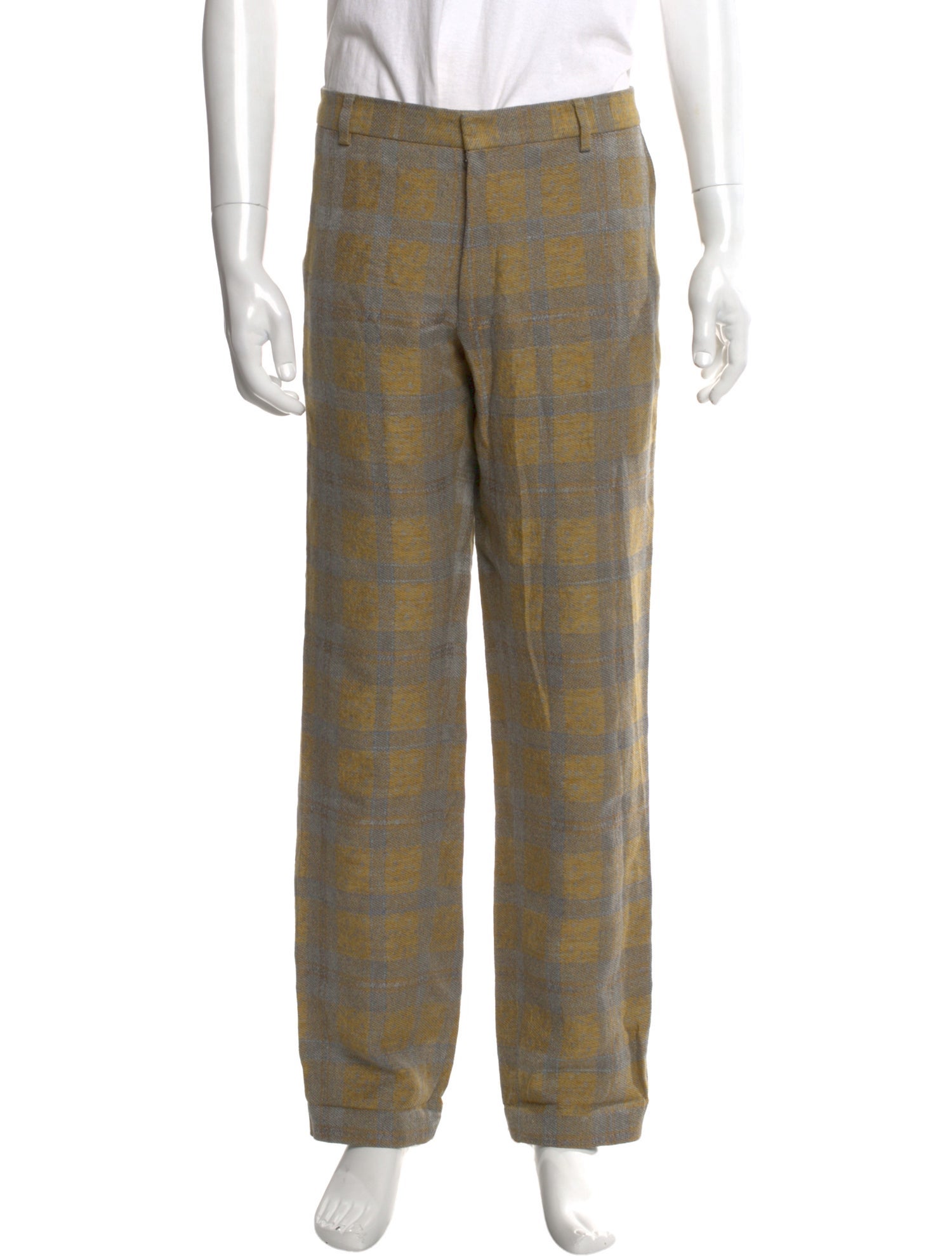 Dries Van Noten Plaid Print Pants