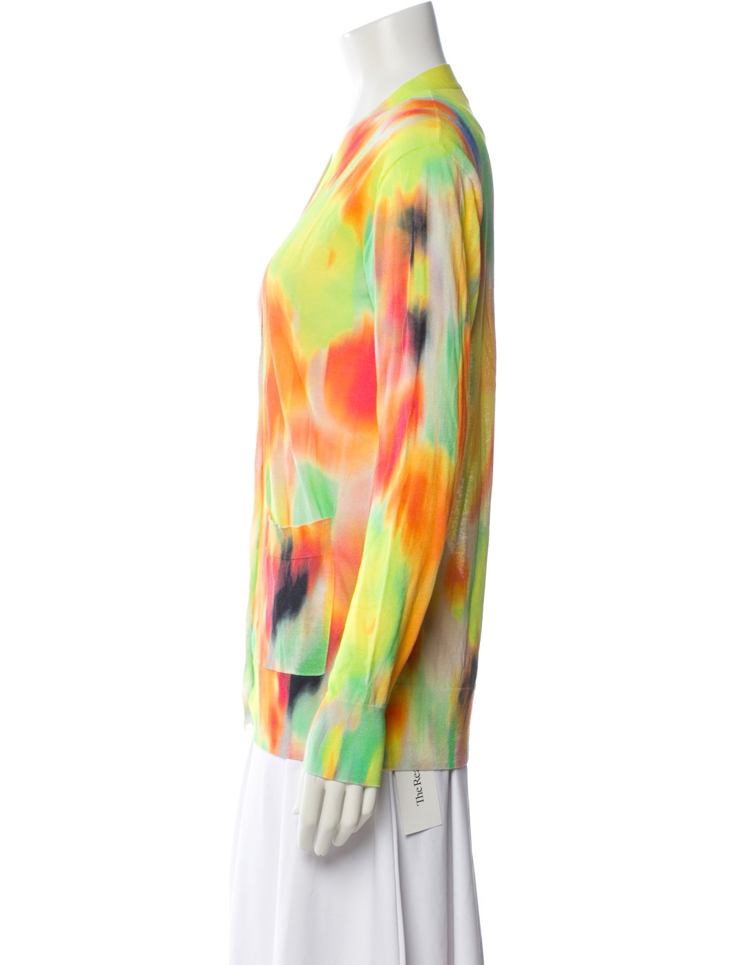 Dries Van Noten Tie-Dye Print V-Neck Sweater
