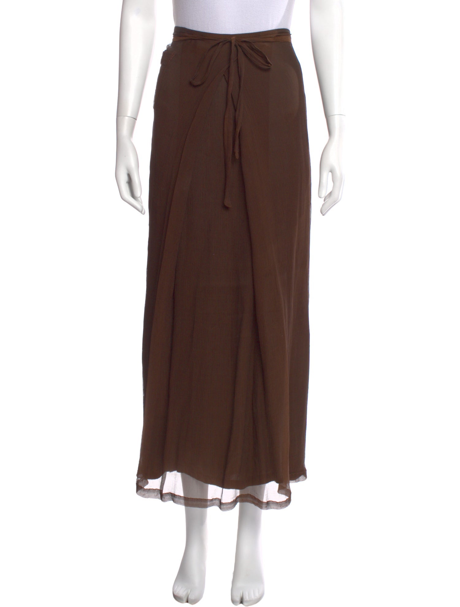 Dries Van Noten Silk Midi Length Skirt