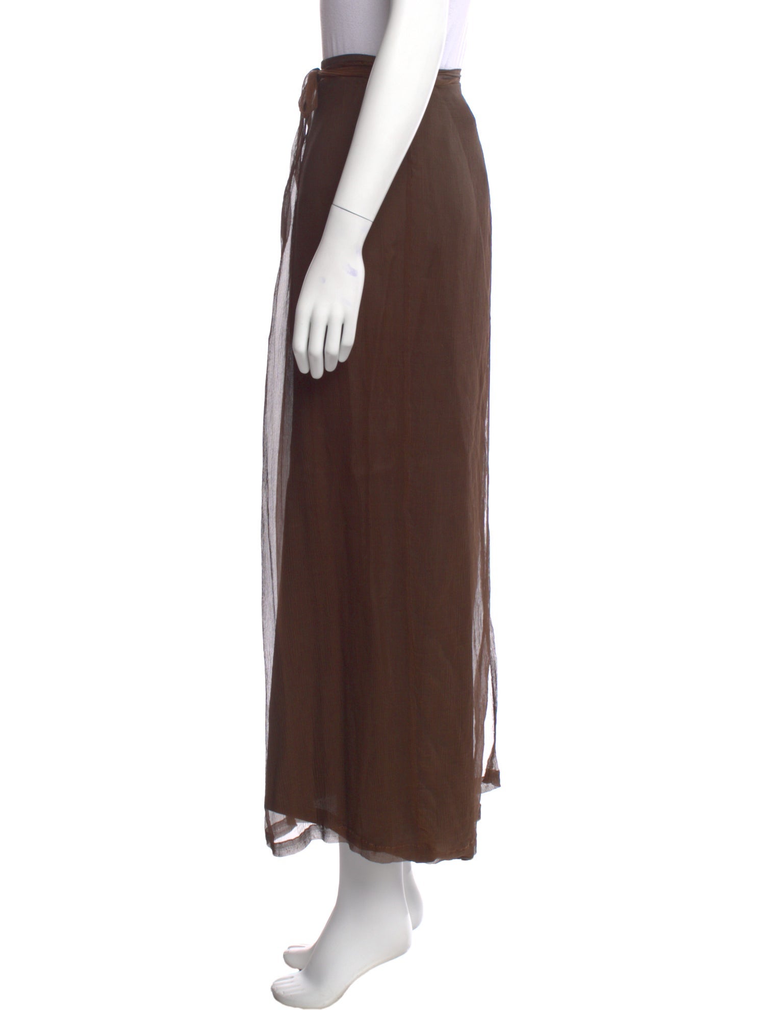 Dries Van Noten Silk Midi Length Skirt