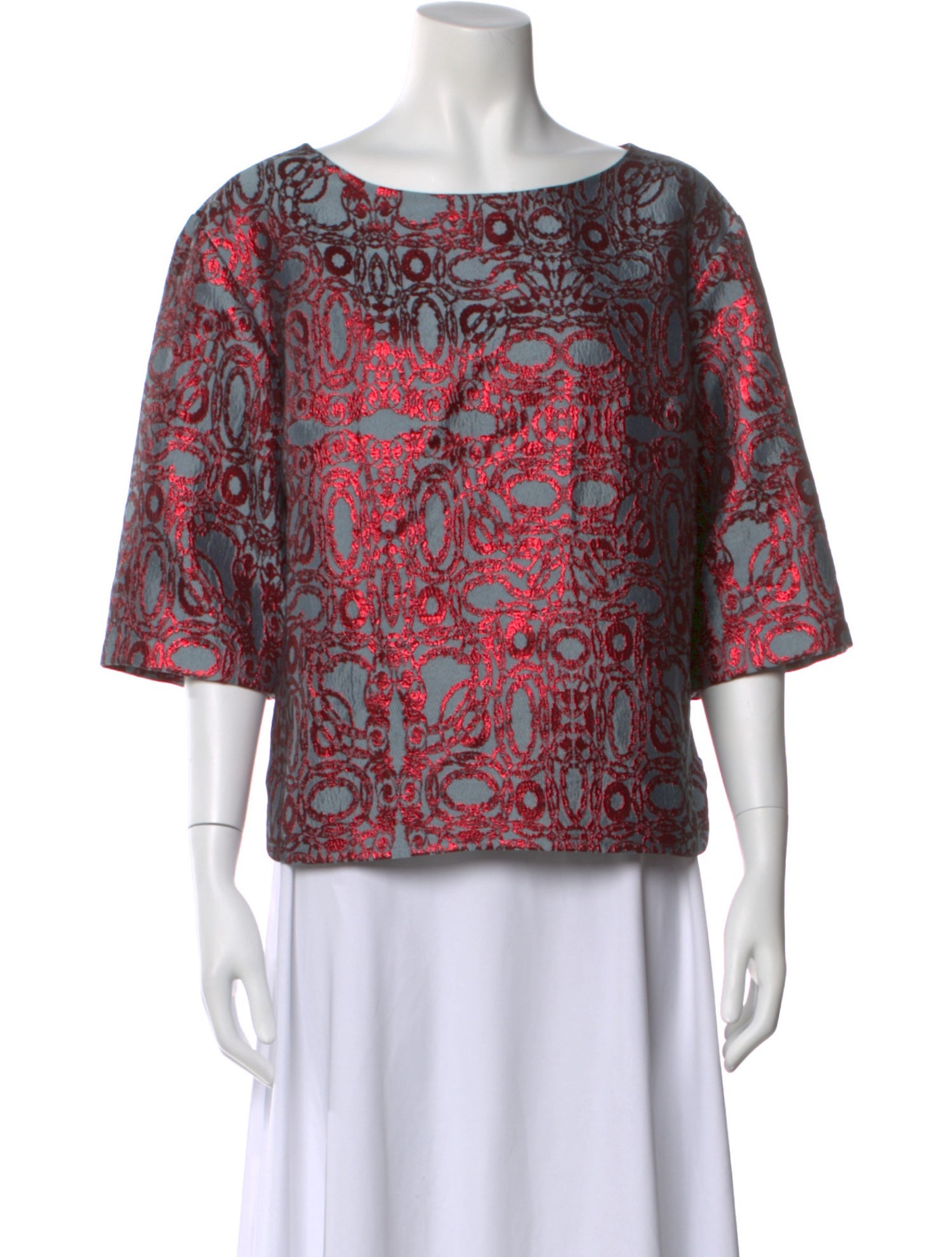 Dries Van Noten Patterned Crew Neck Top