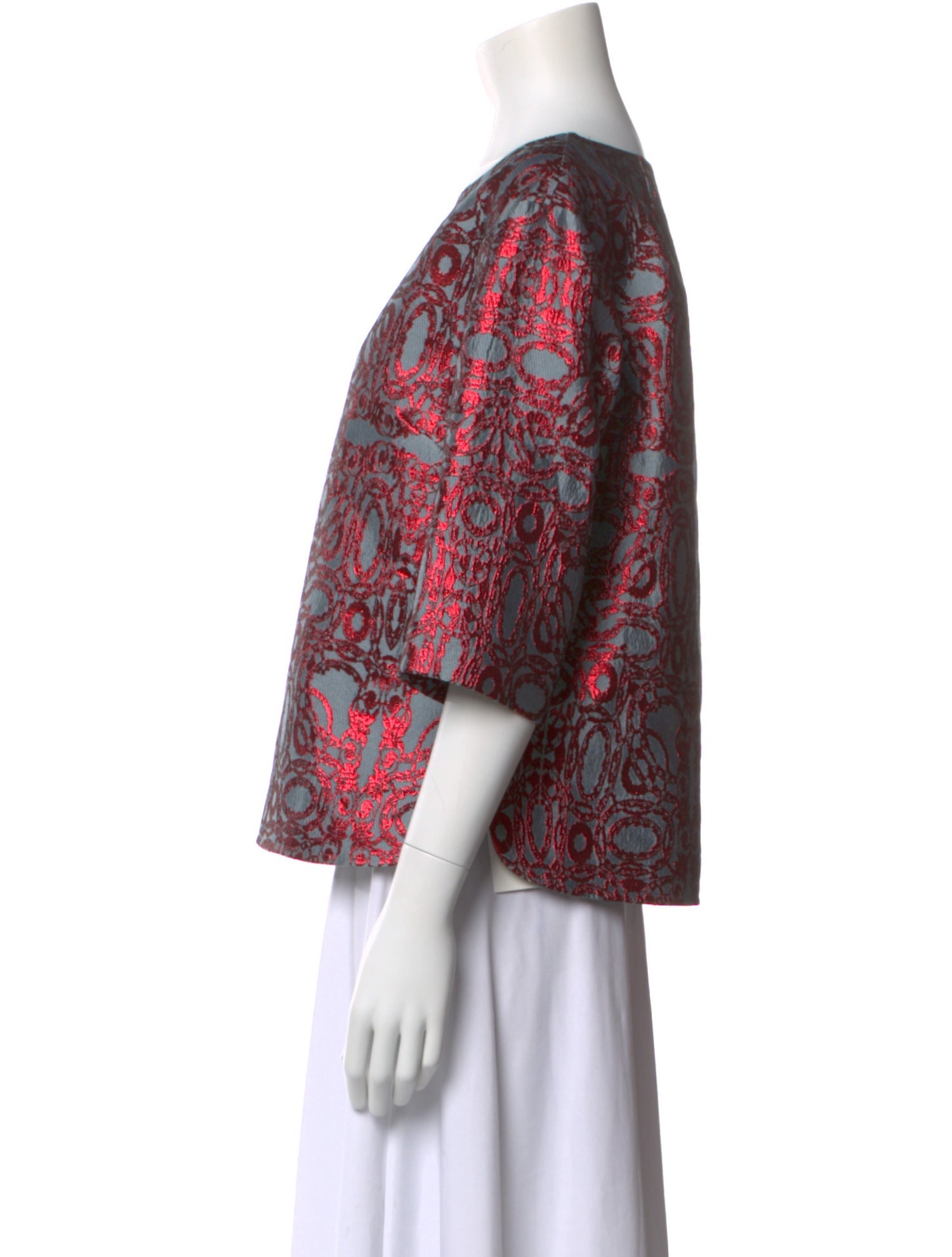 Dries Van Noten Patterned Crew Neck Top