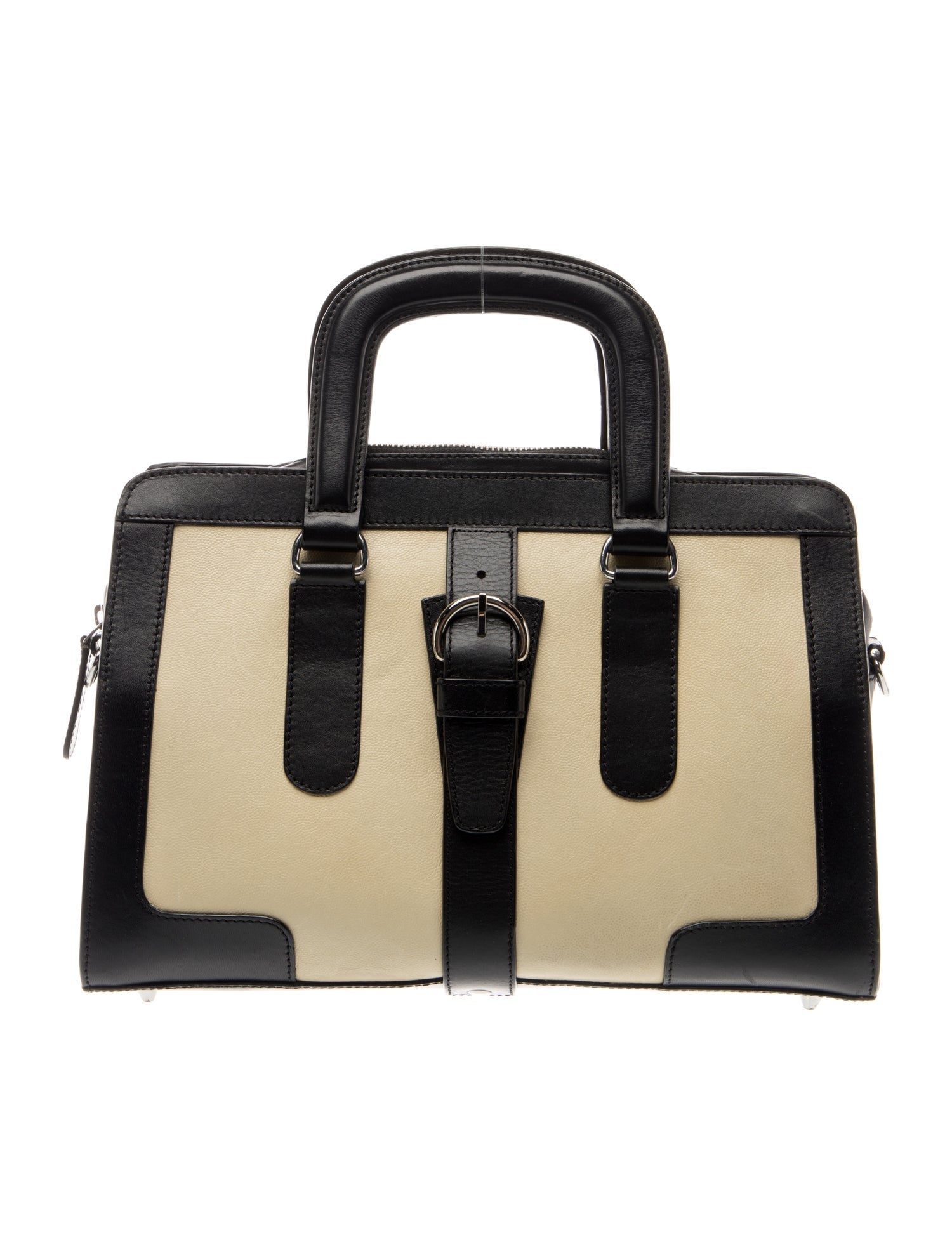Dries Van Noten Leather Top Handle Bag