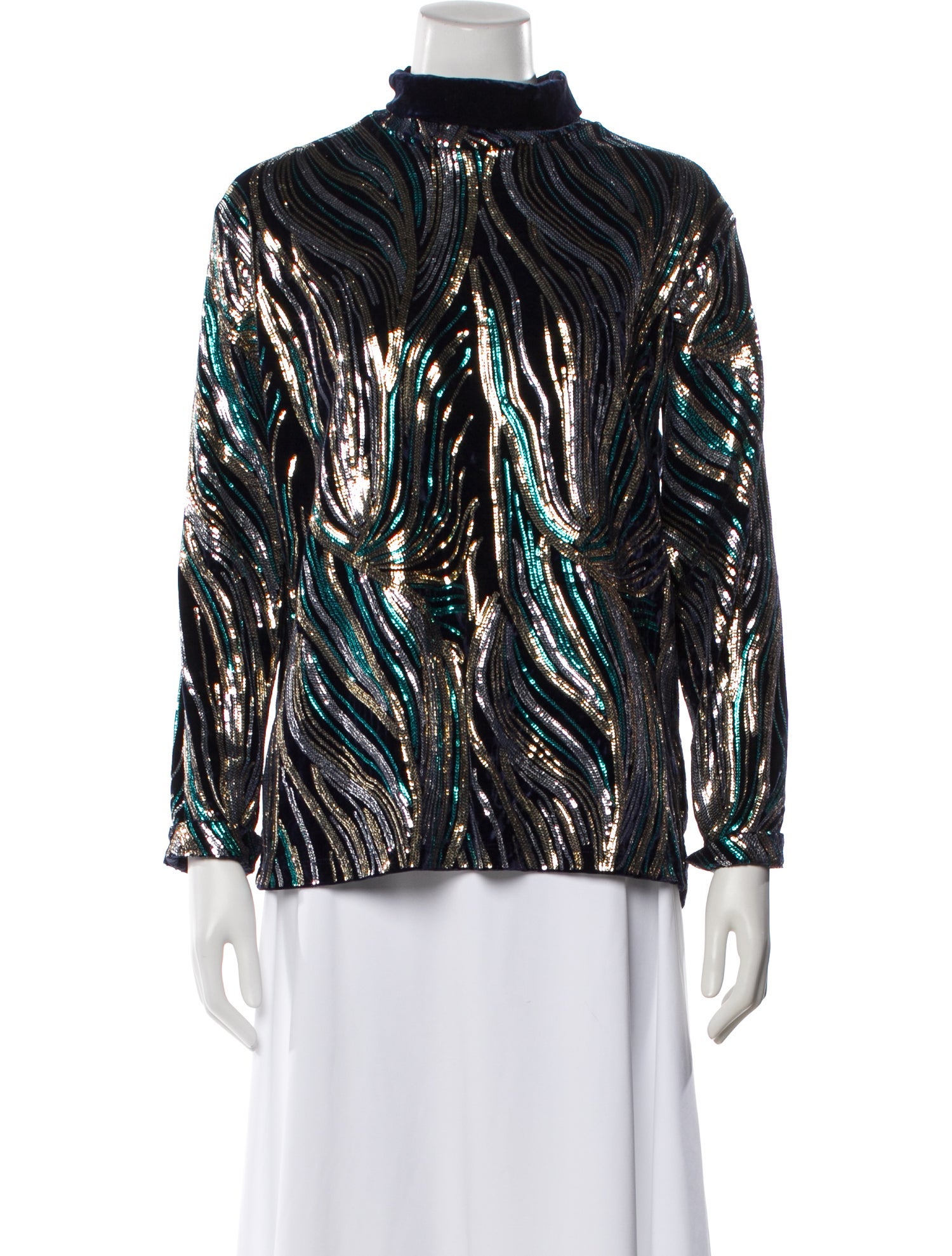 Dries Van Noten Patterned Turtleneck Top