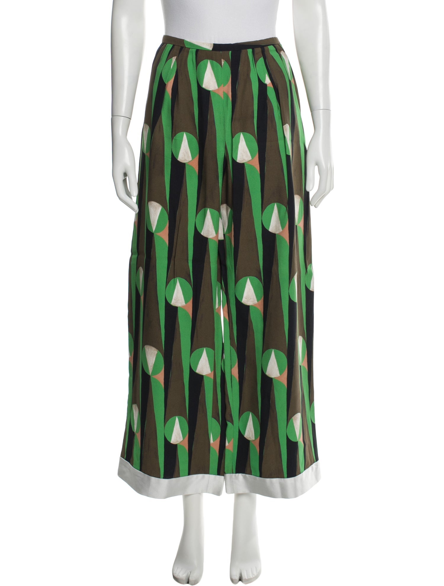 Dries Van Noten Printed Wide Leg Pants