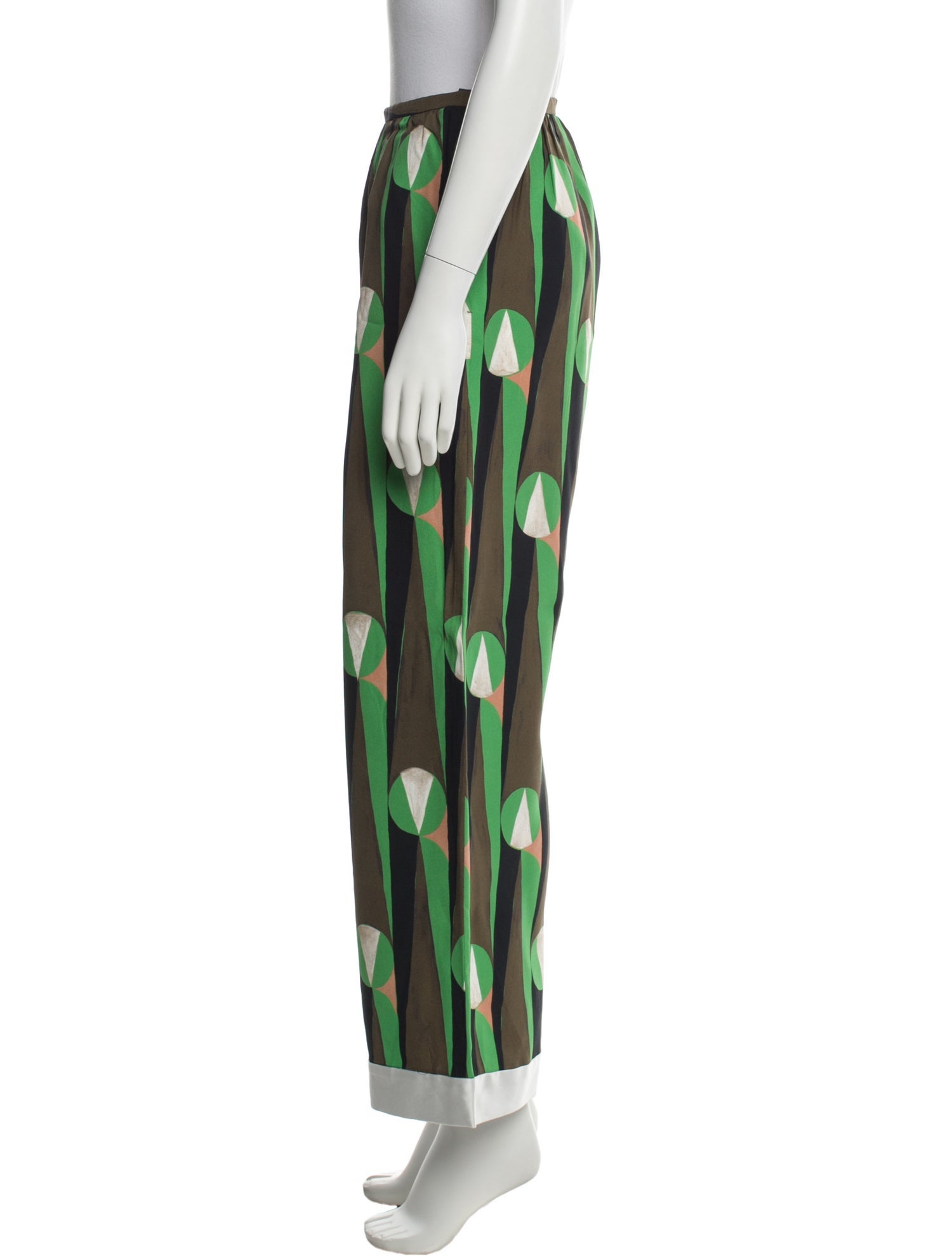 Dries Van Noten Printed Wide Leg Pants