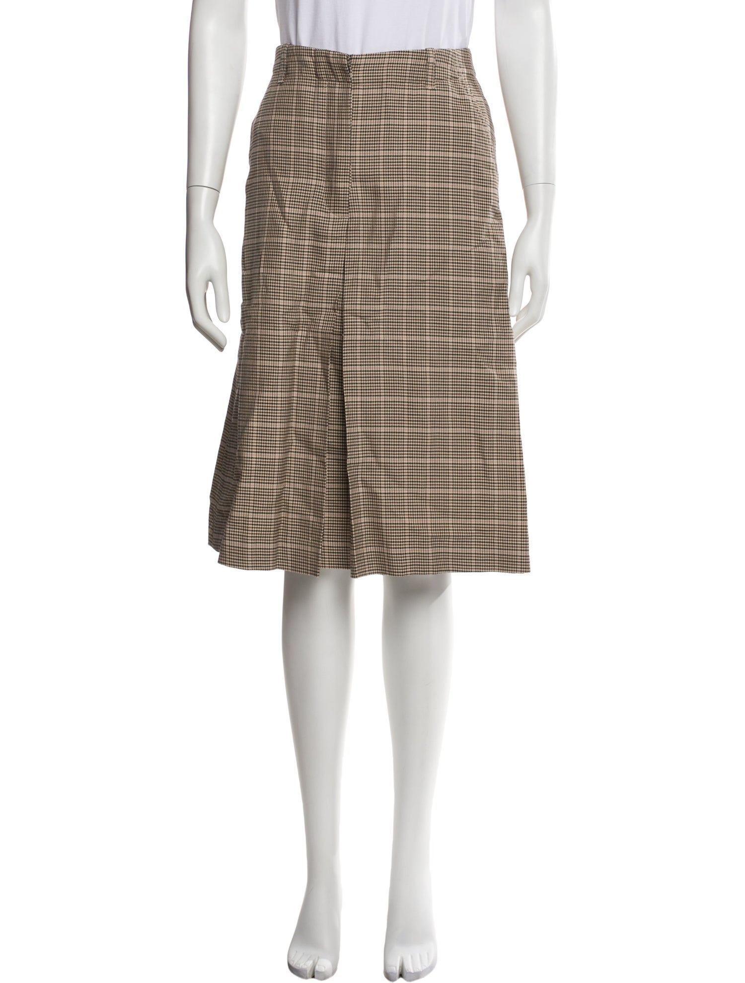 Dries Van Noten Plaid Print Knee-Length Skirt w/ Tags