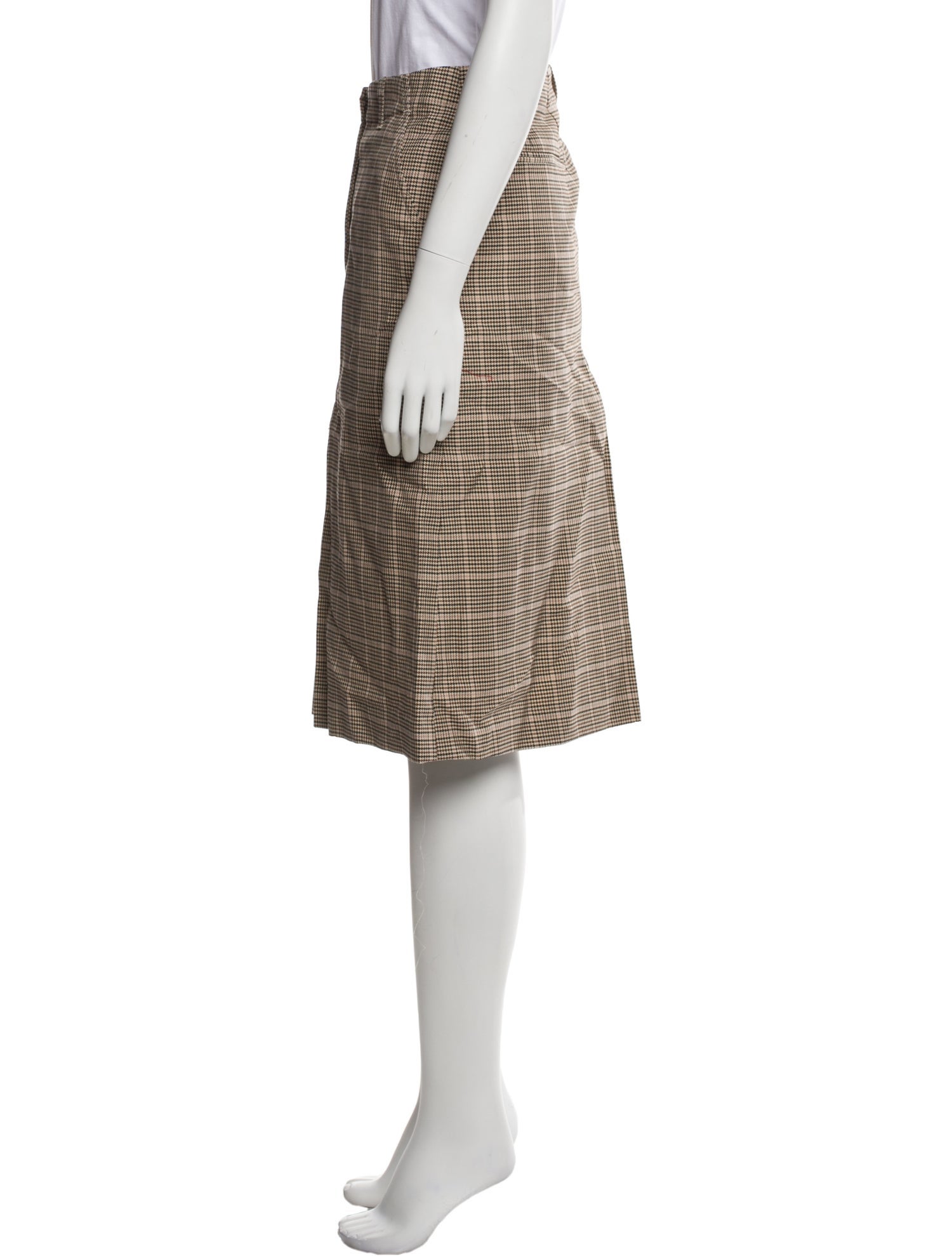 Dries Van Noten Plaid Print Knee-Length Skirt w/ Tags