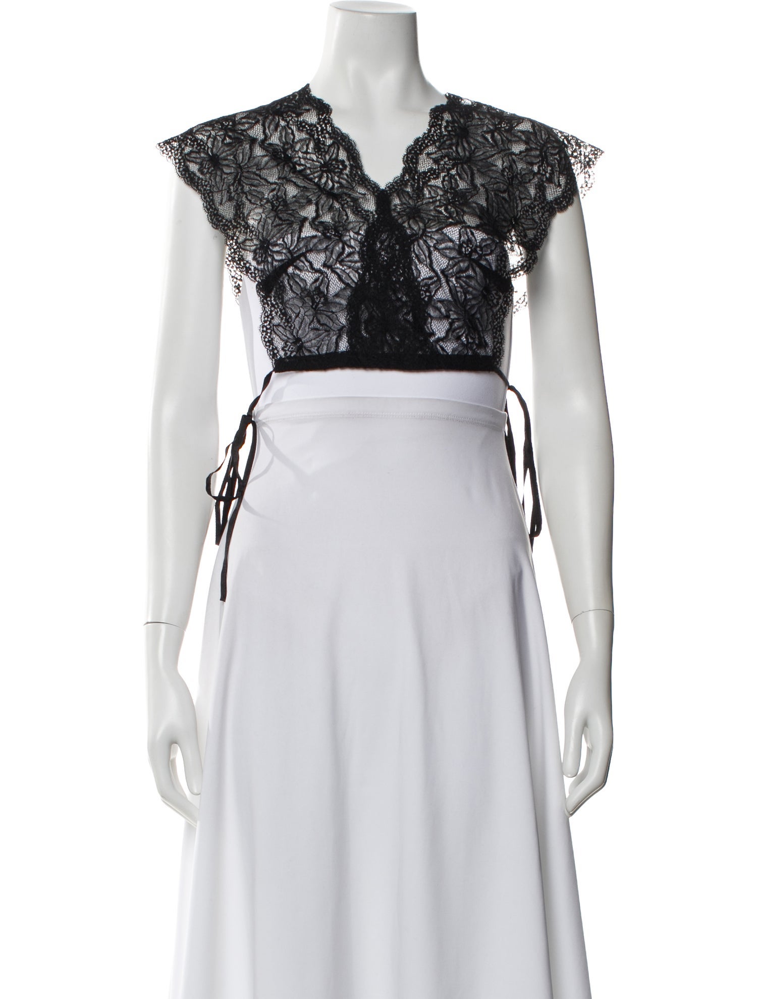 Dries Van Noten Lace Pattern V-Neck Top w/ Tags