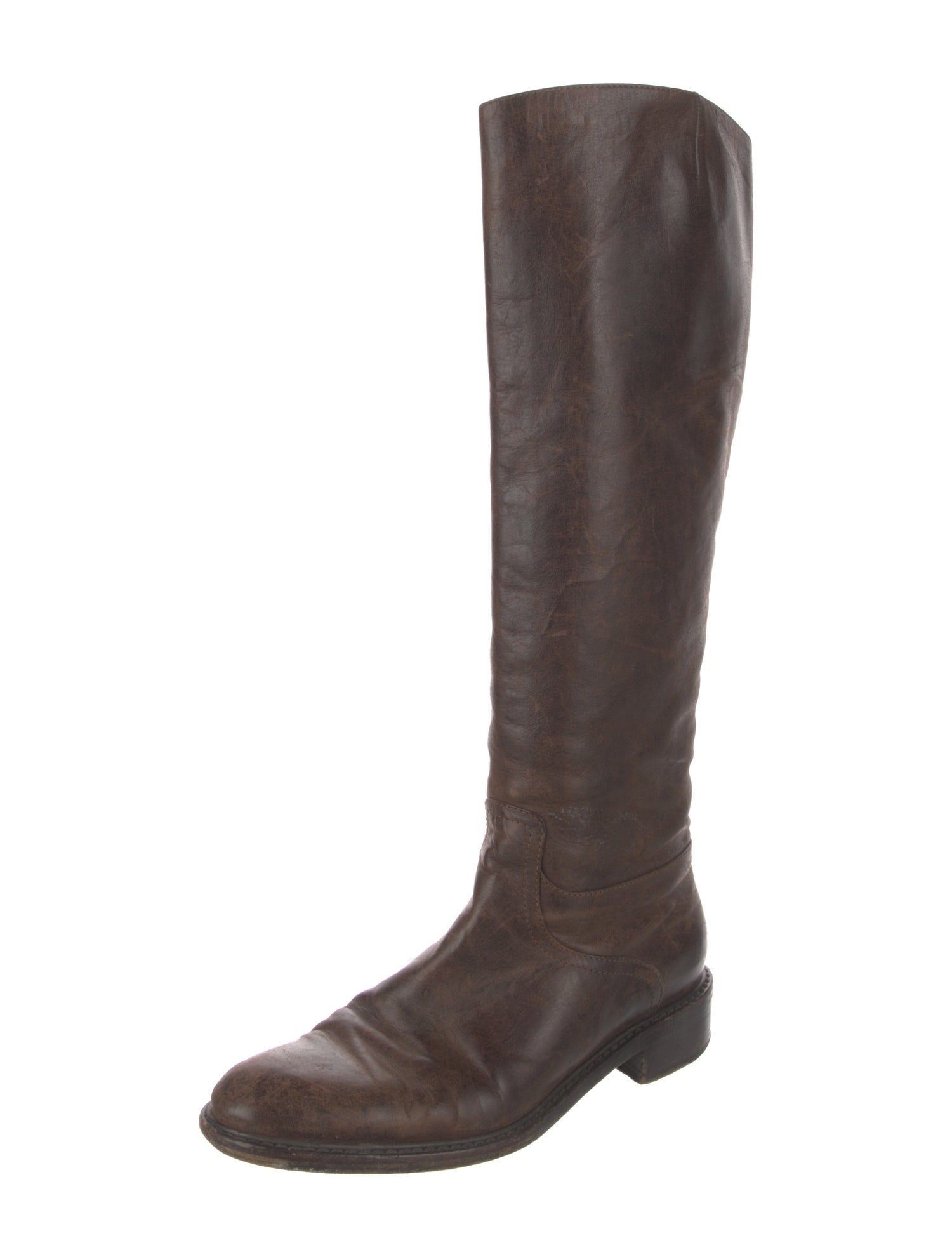Dries Van Noten Leather Riding Boots