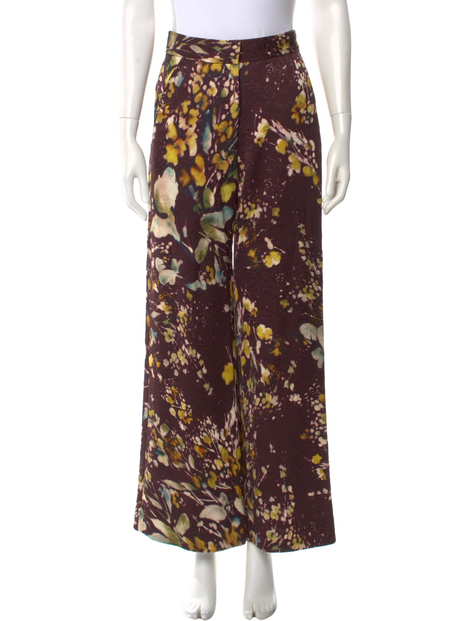 Dries Van Noten Printed Wide Leg Pants