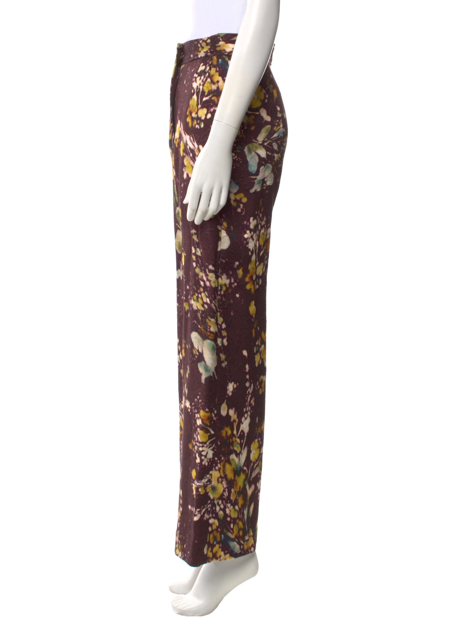 Dries Van Noten Printed Wide Leg Pants