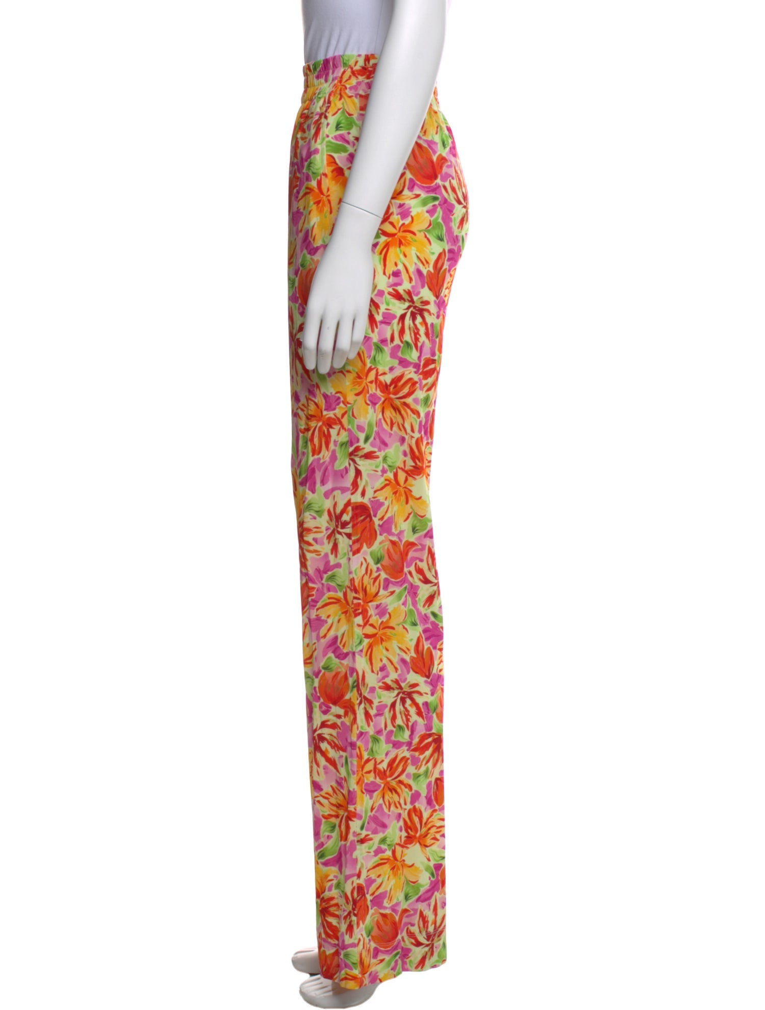 Dries Van Noten Floral Print Wide Leg Pants