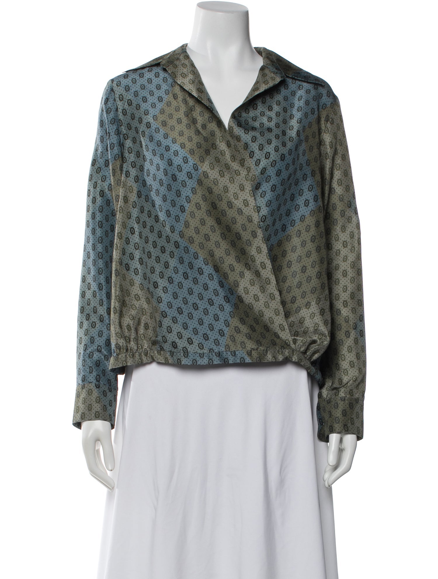 Dries Van Noten Silk Patterned Blouse