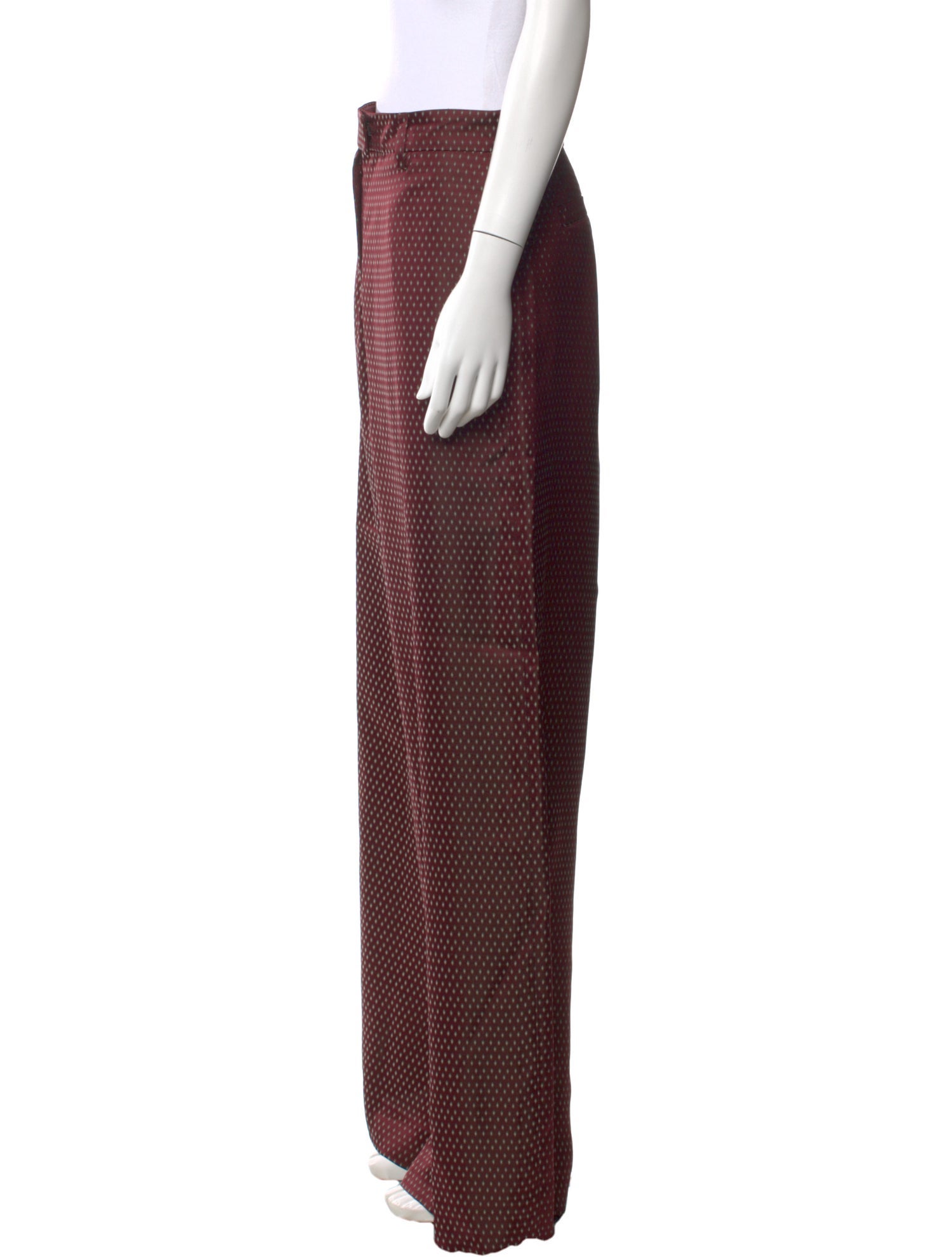 Dries Van Noten Polka Dot Print Wide Leg Pants