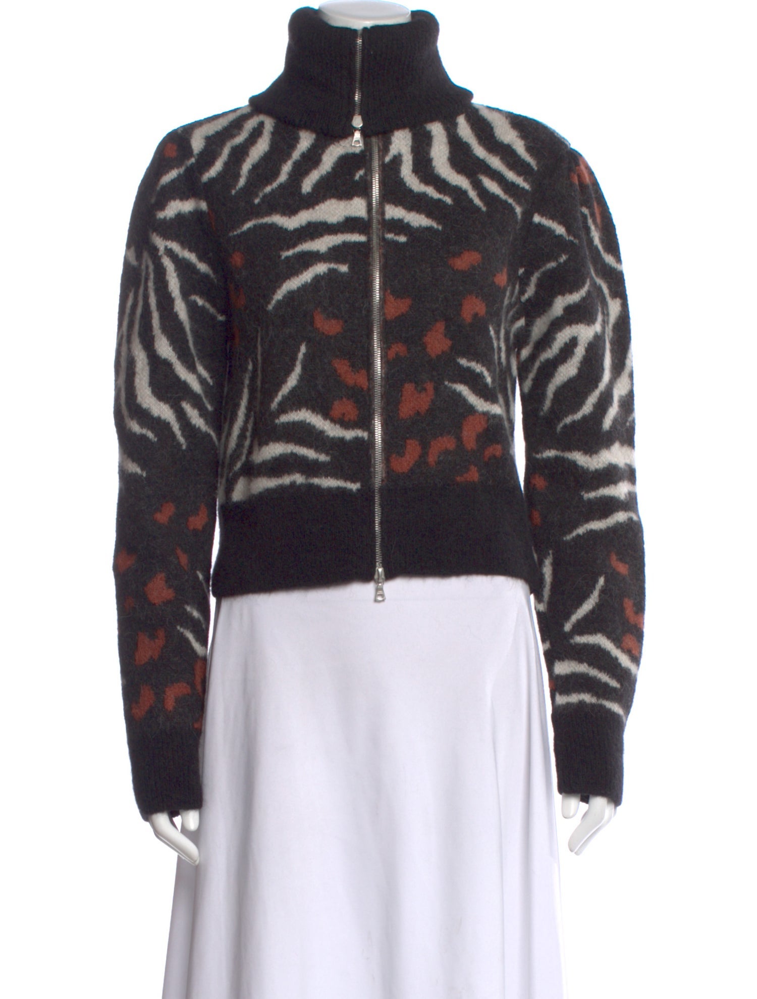Dries Van Noten Alpaca Animal Print Sweater