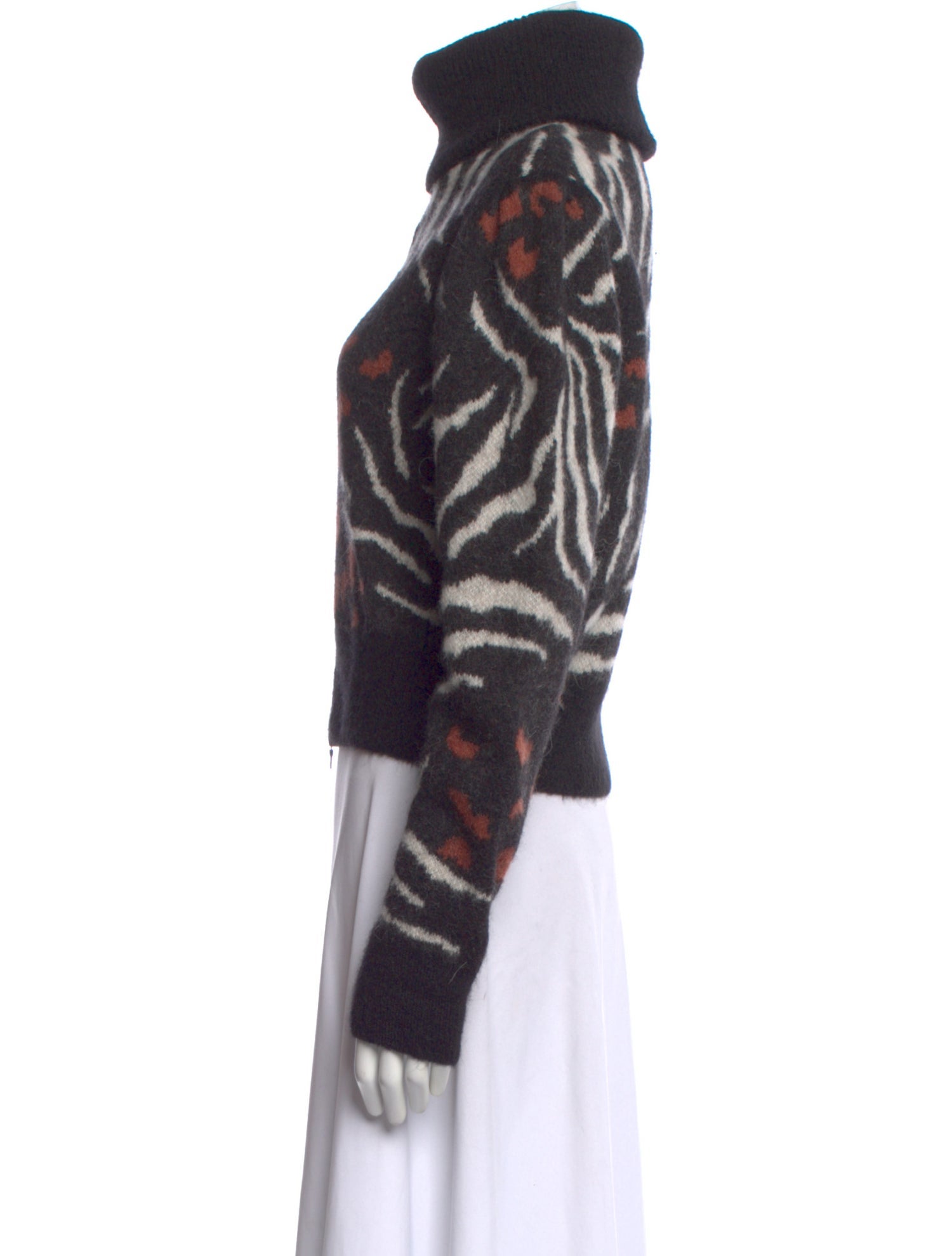 Dries Van Noten Alpaca Animal Print Sweater