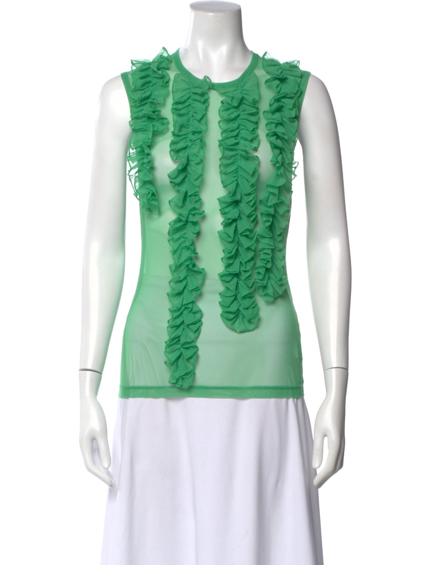 Dries Van Noten Crew Neck Sleeveless Top