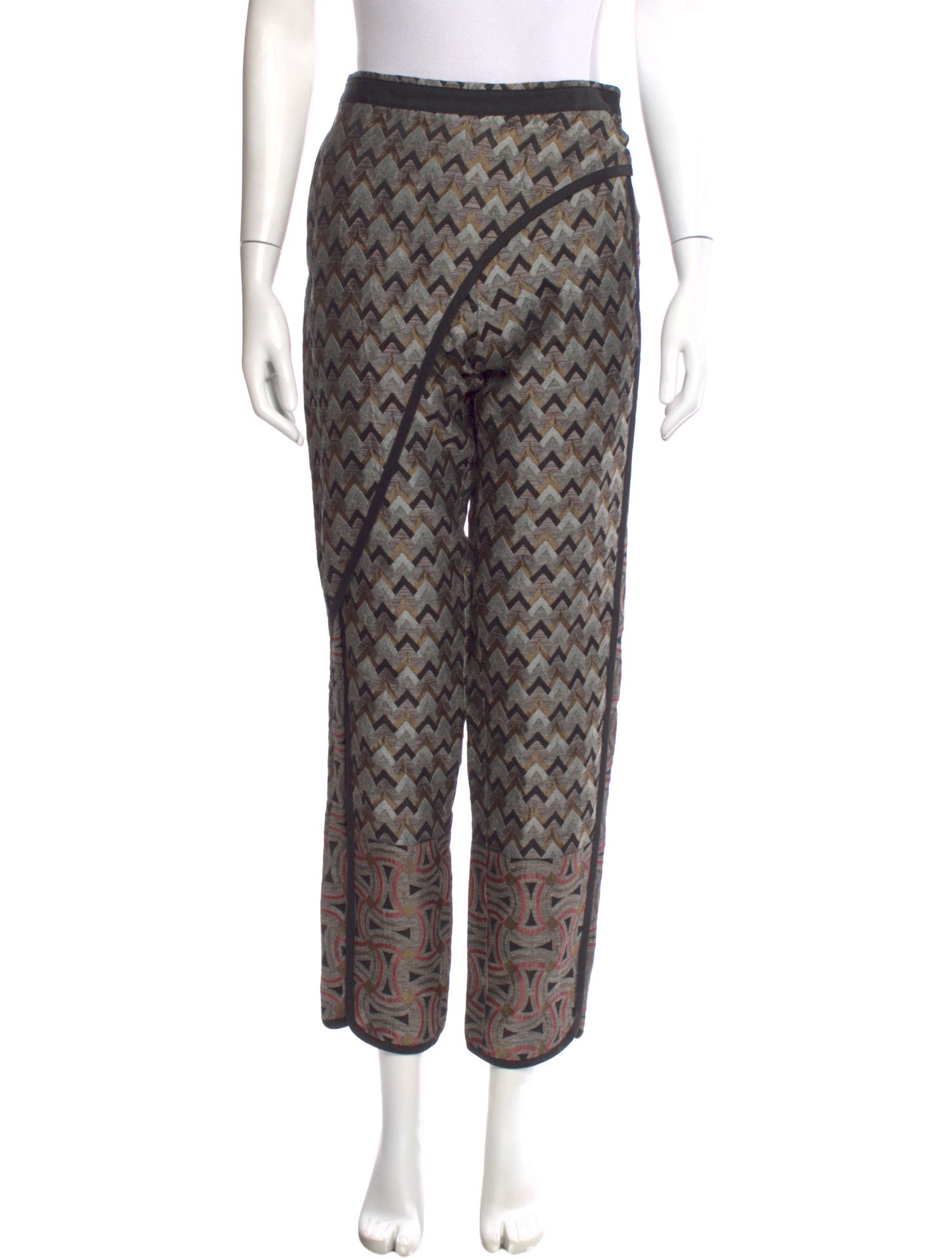 Dries Van Noten Printed Straight Leg Pants
