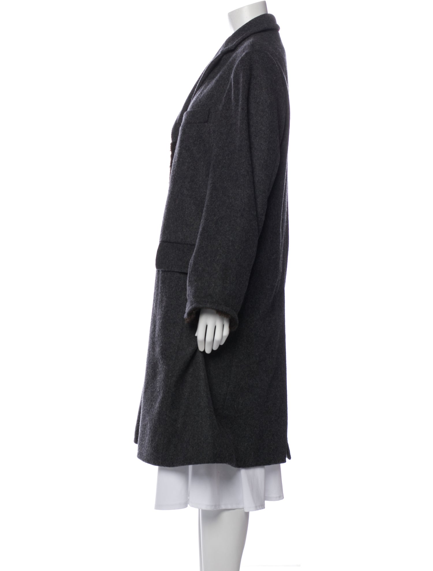 Dries Van Noten Vintage Late 1990's - Early 2000's Peacoat