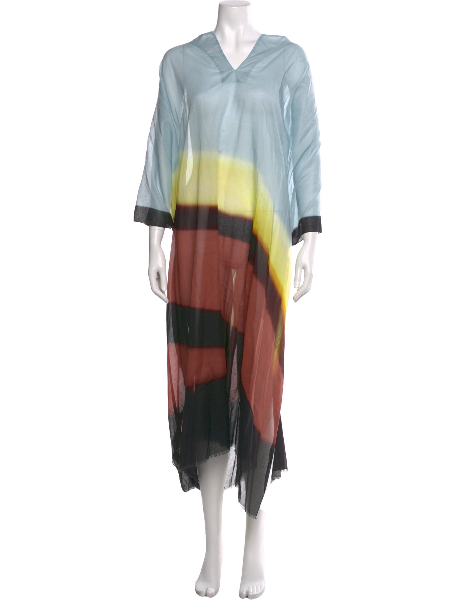 Dries Van Noten Tie-Dye Print Long Dress