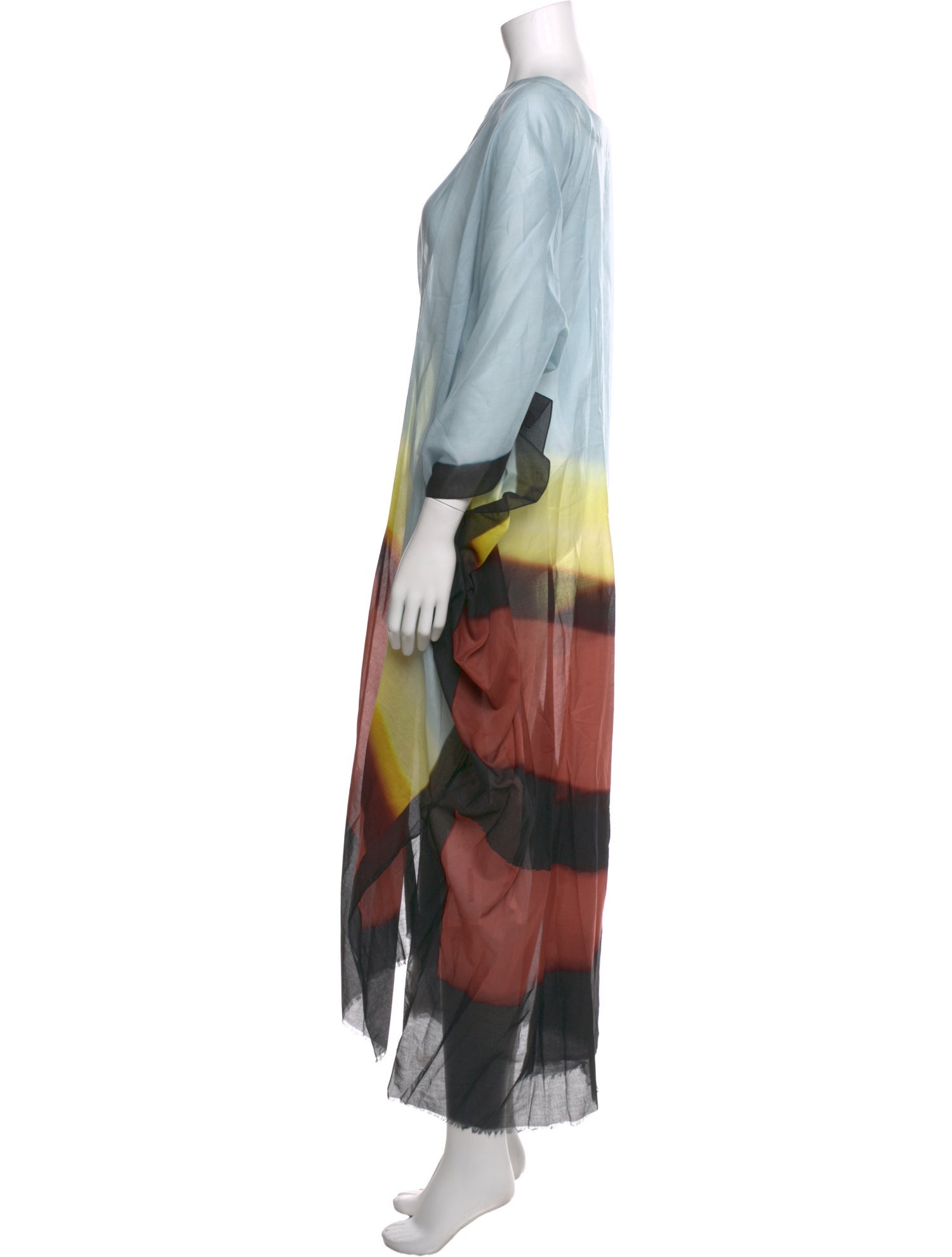 Dries Van Noten Tie-Dye Print Long Dress