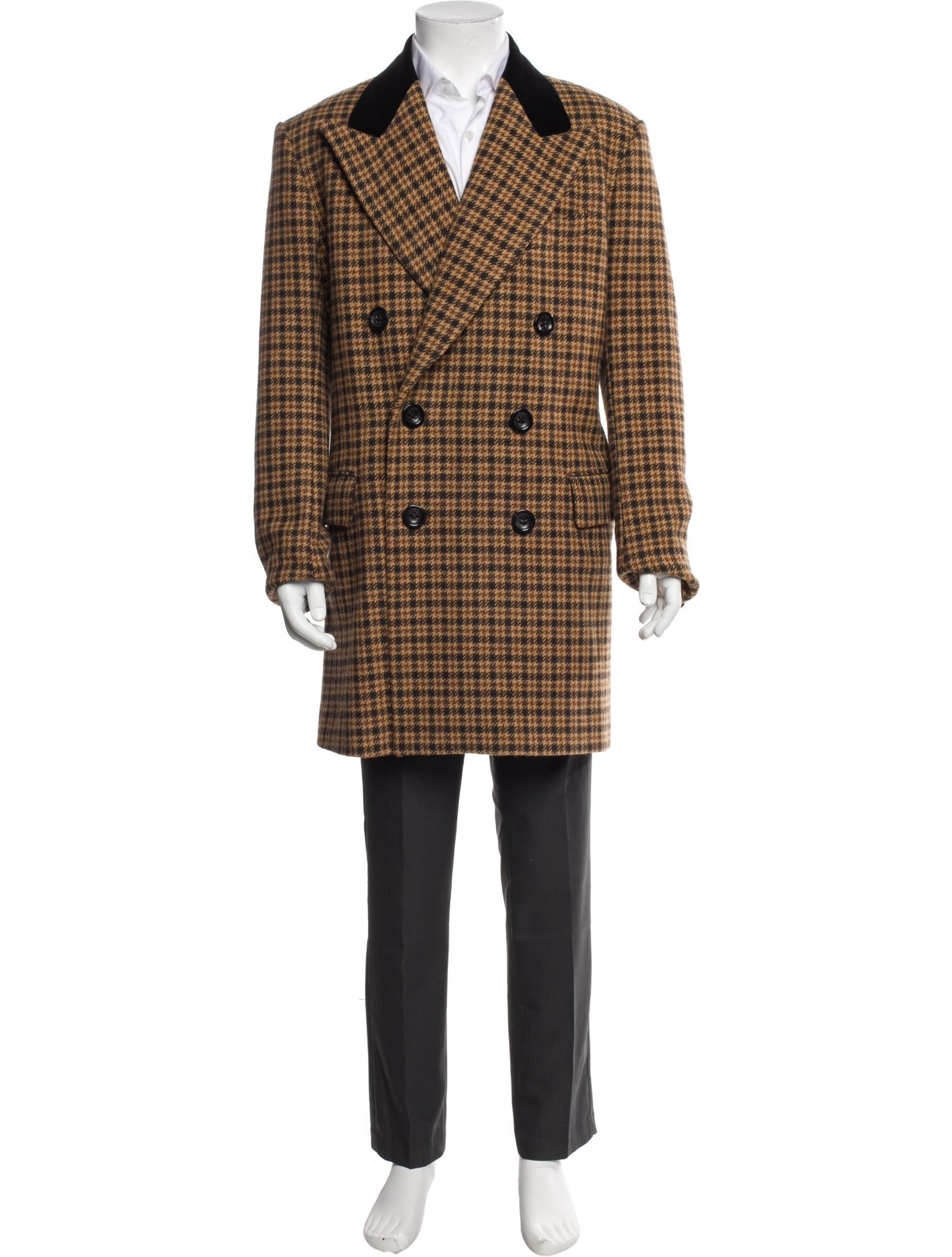 Dries Van Noten Plaid Print Overcoat