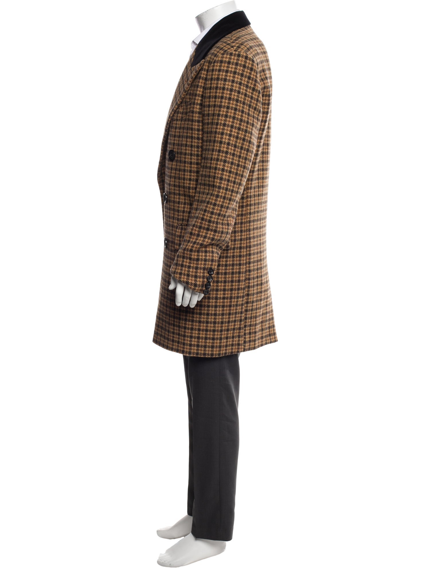 Dries Van Noten Plaid Print Overcoat