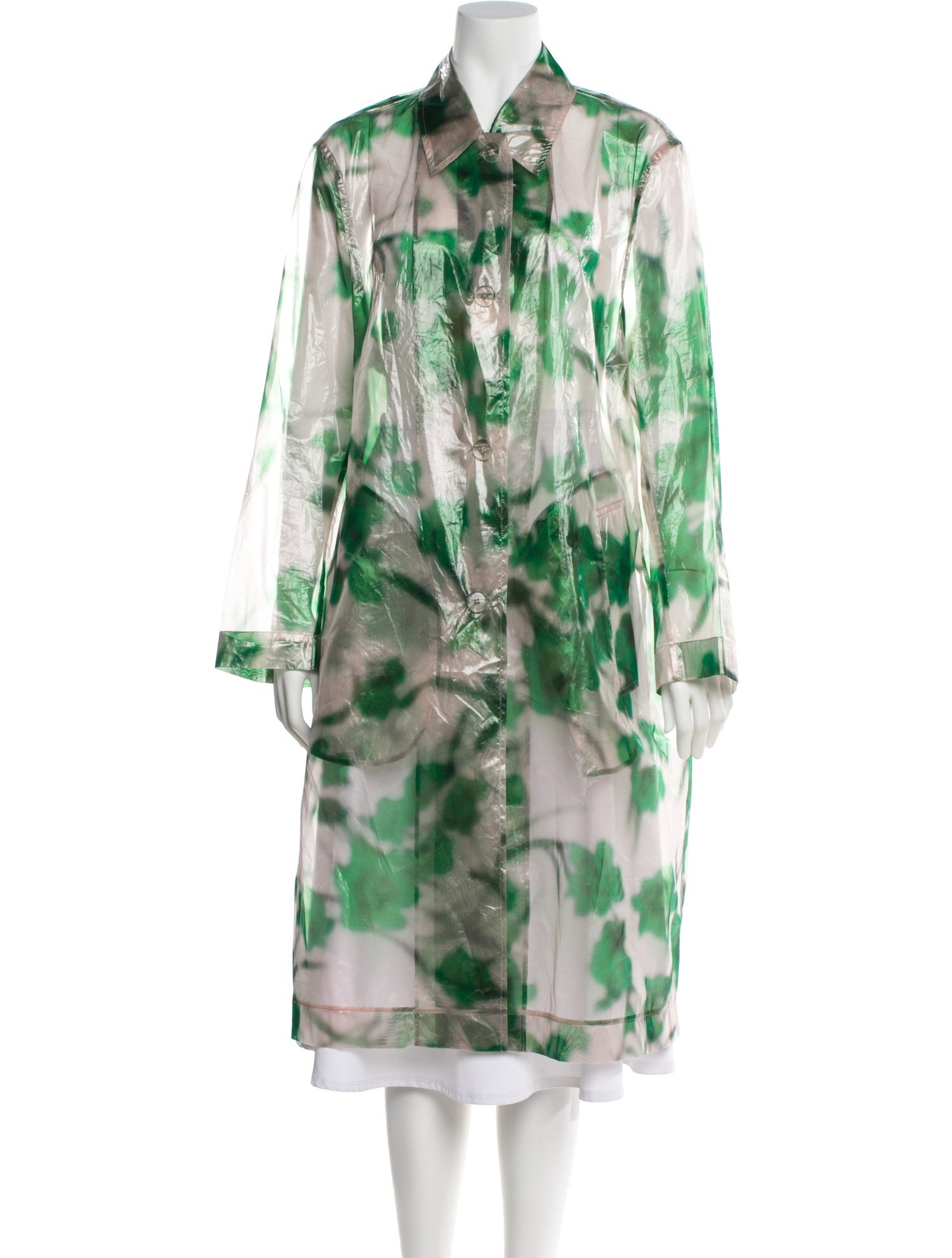 Dries Van Noten Tie-Dye Print Trench Coat