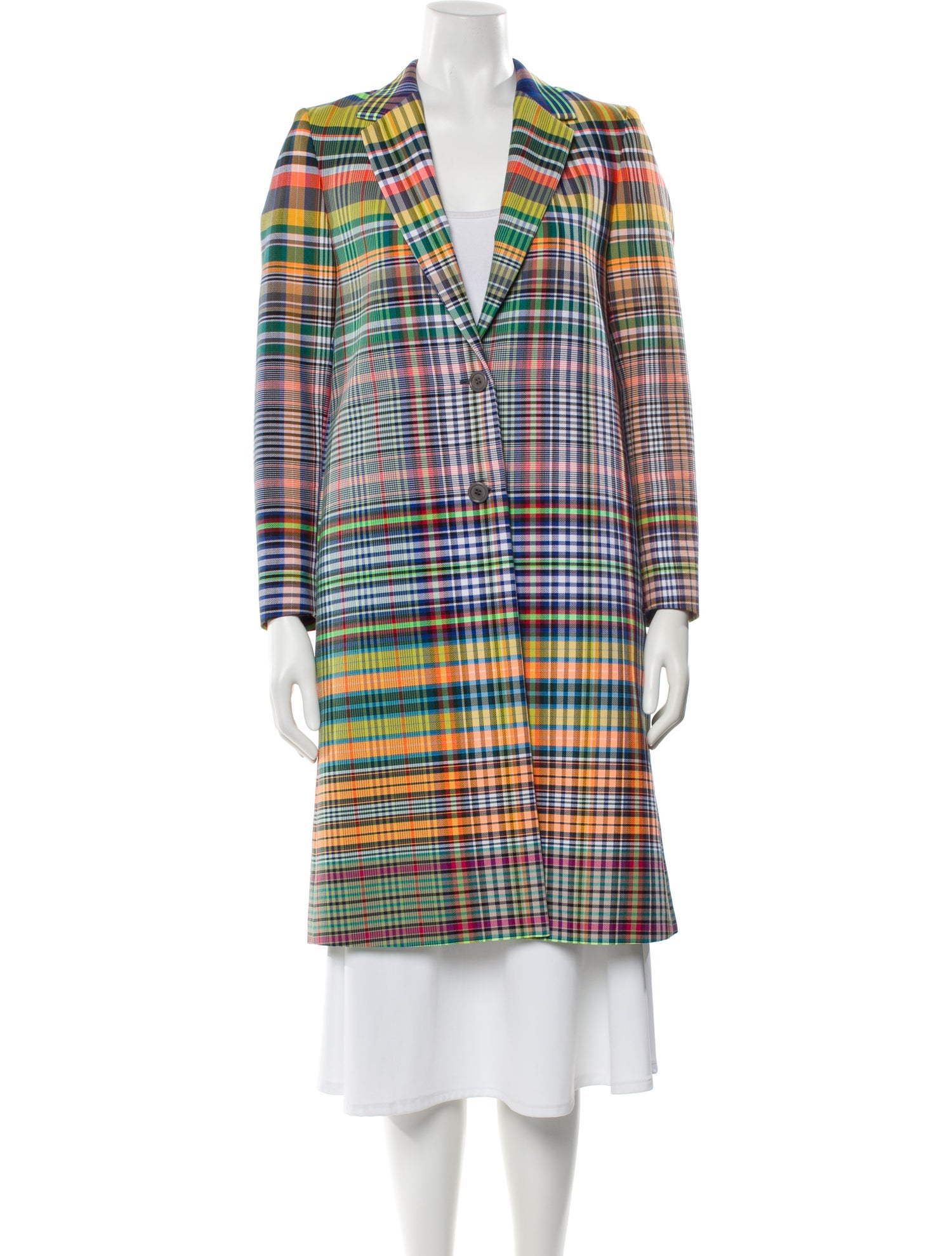 Dries Van Noten Plaid Print Coat