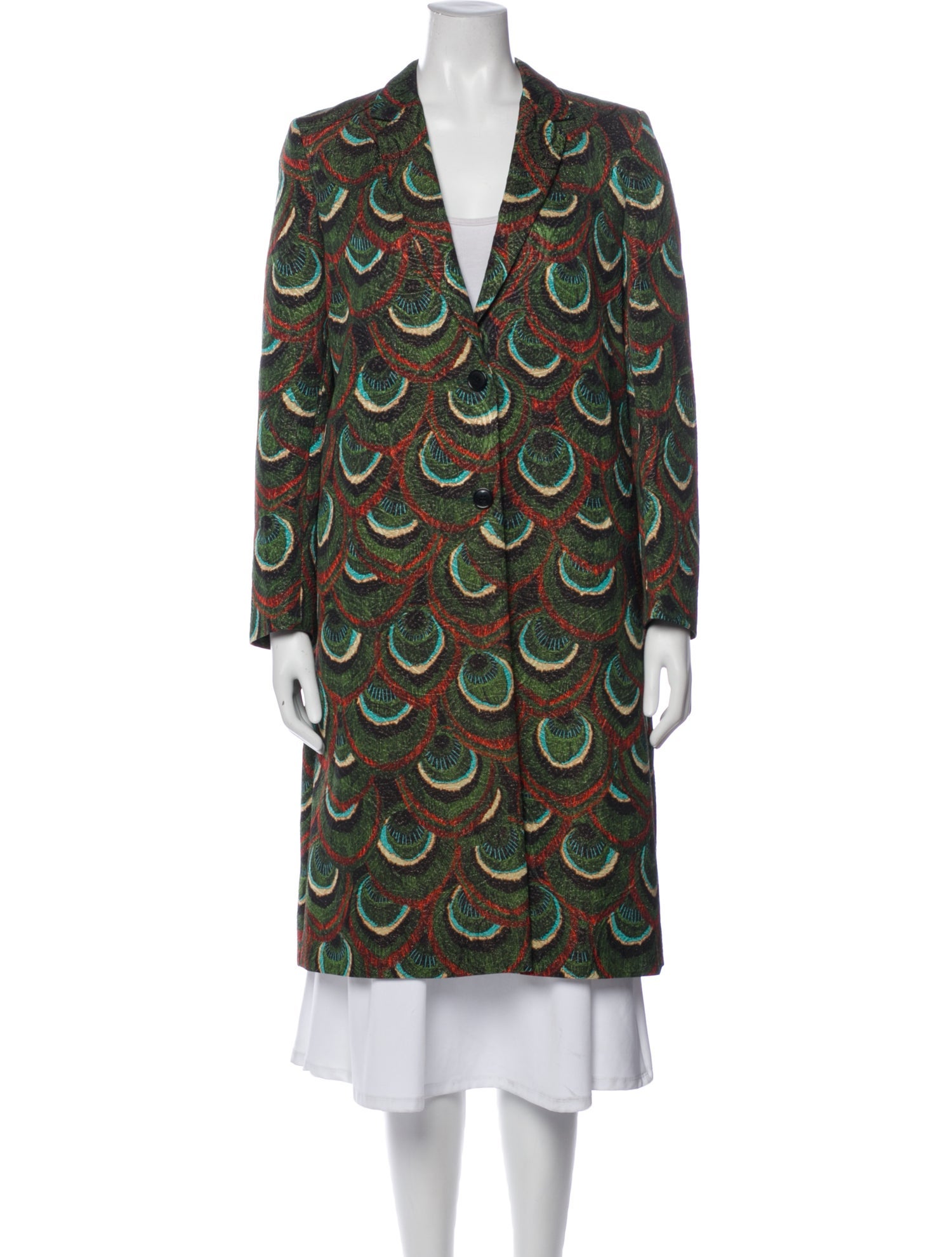 Dries Van Noten Printed Trench Coat