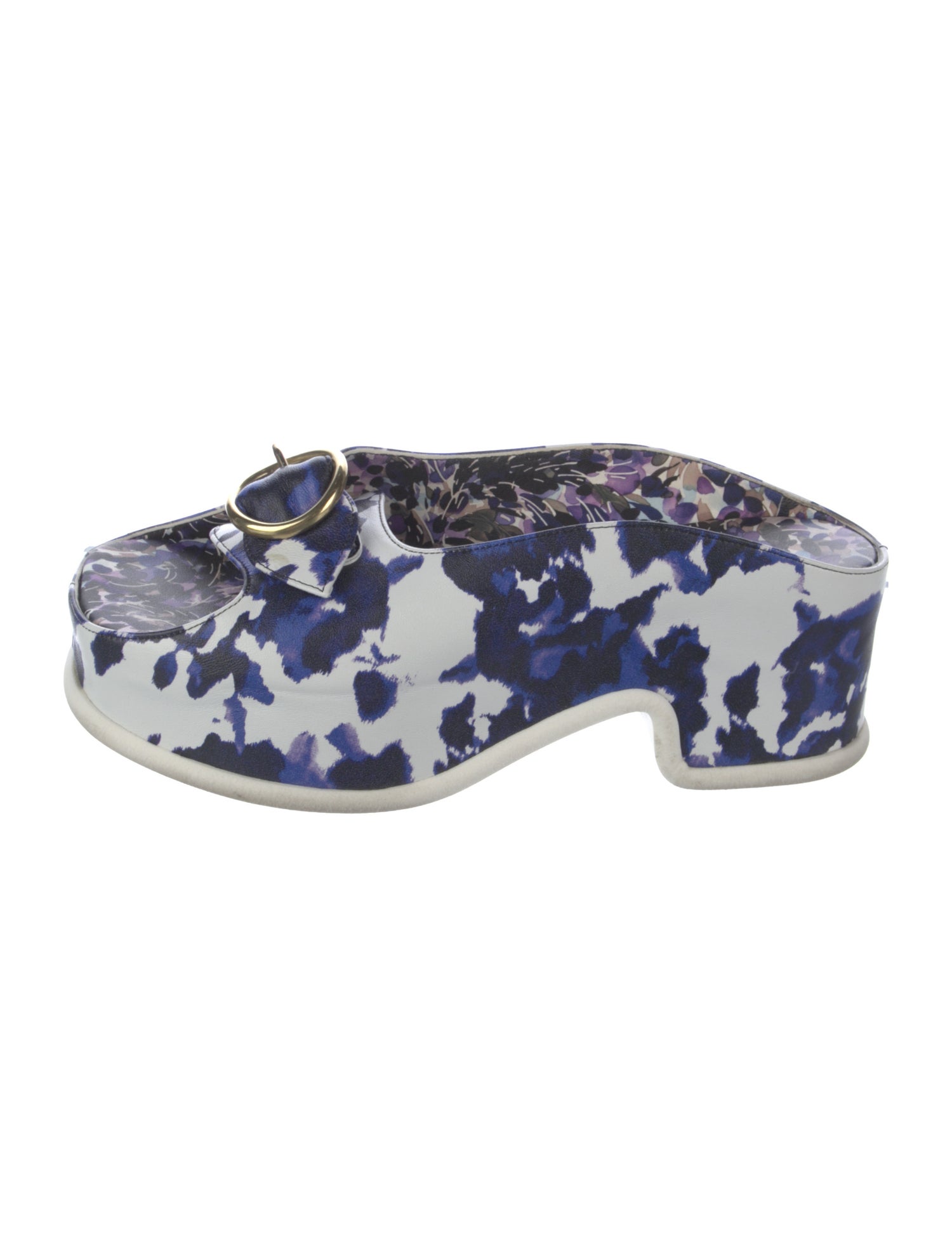 Dries Van Noten Leather Printed Sandals