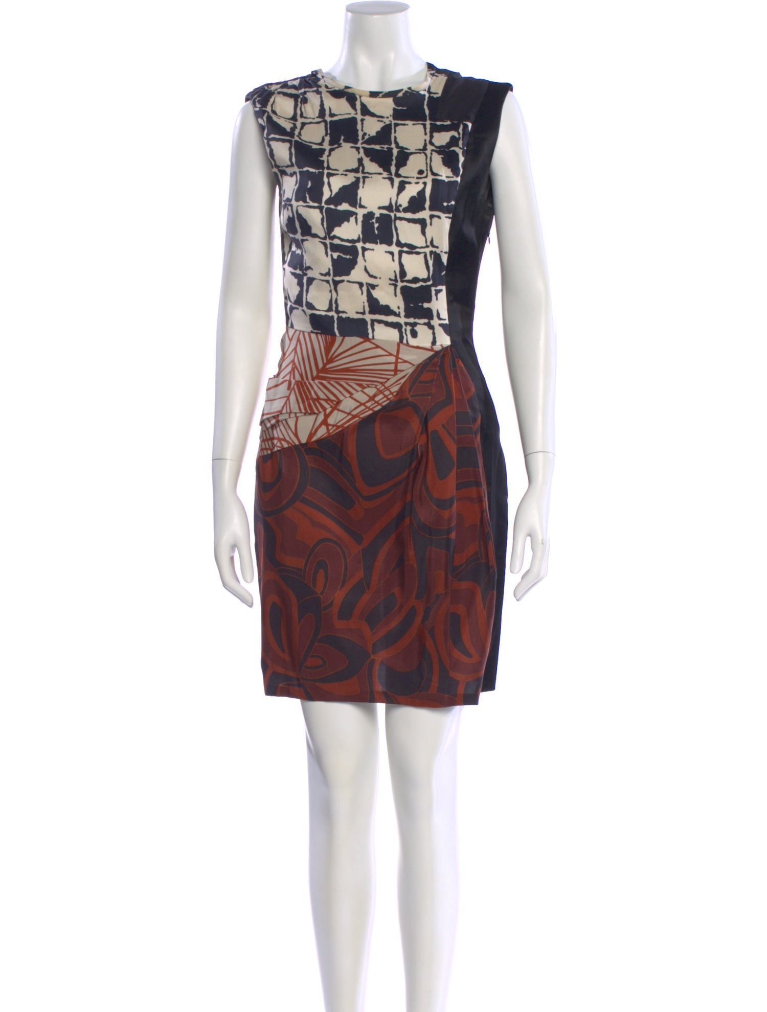 Dries Van Noten Silk Knee-Length Dress