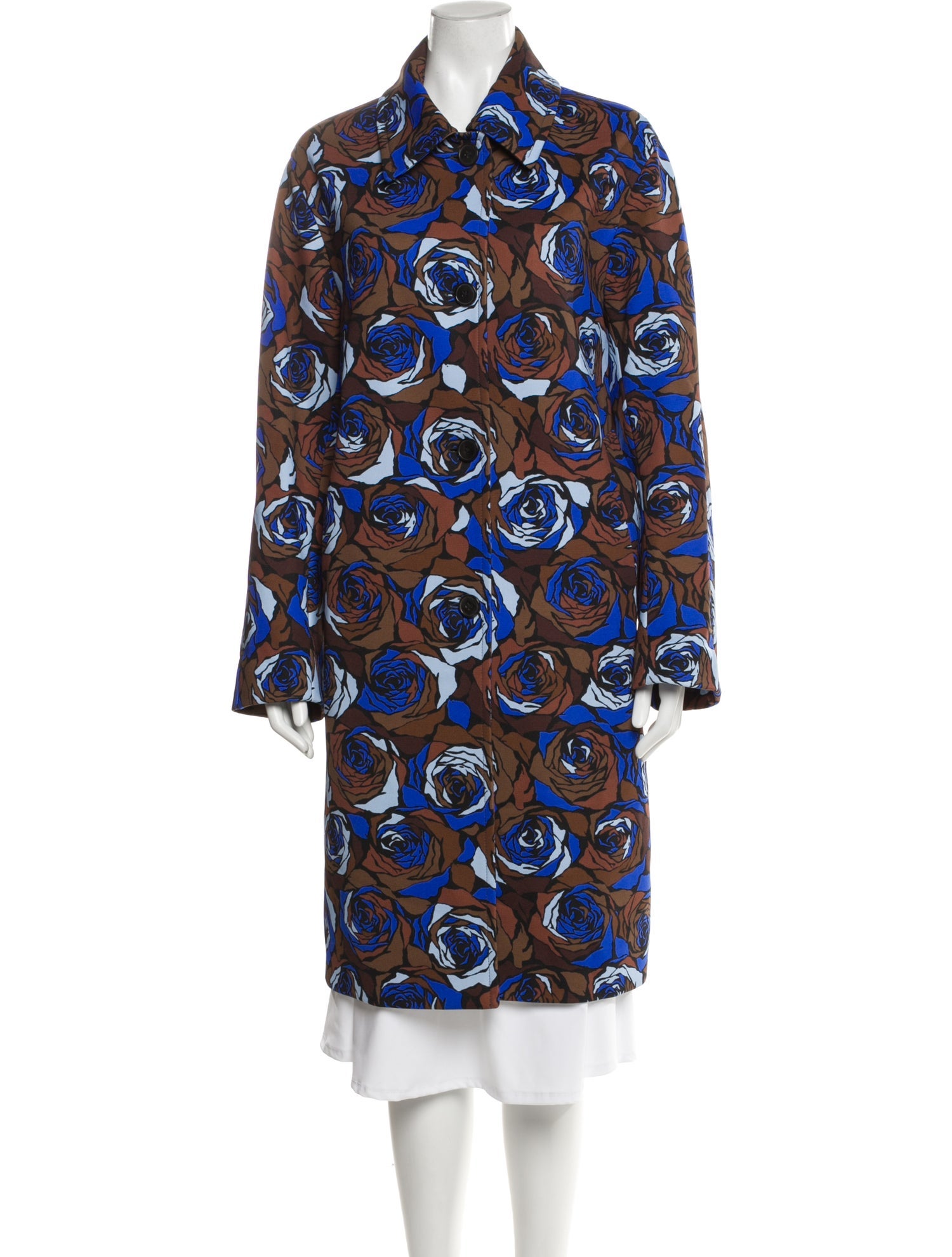 Dries Van Noten Floral Print Trench Coat