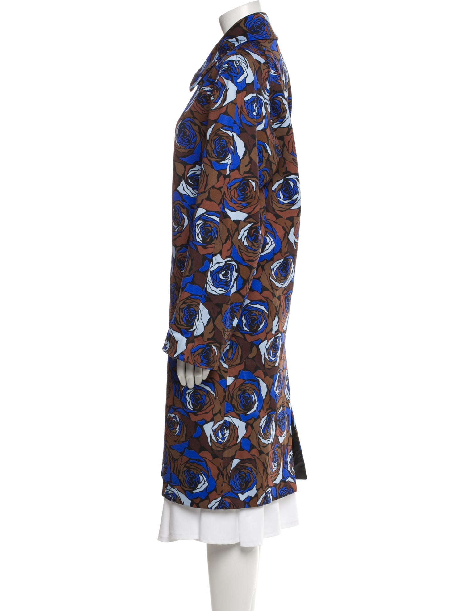 Dries Van Noten Floral Print Trench Coat