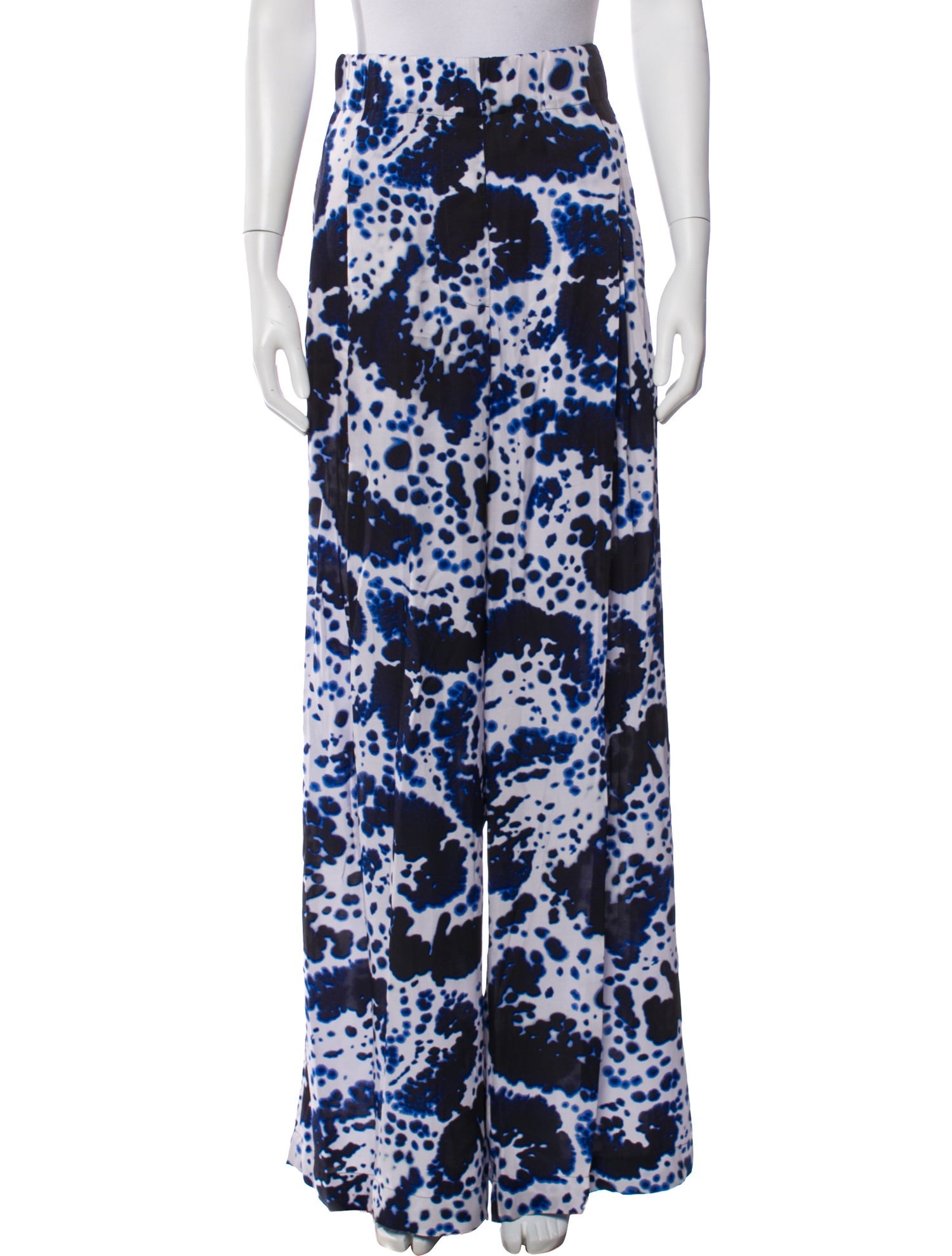 Dries Van Noten Tie-Dye Print Wide Leg Pants w/ Tags