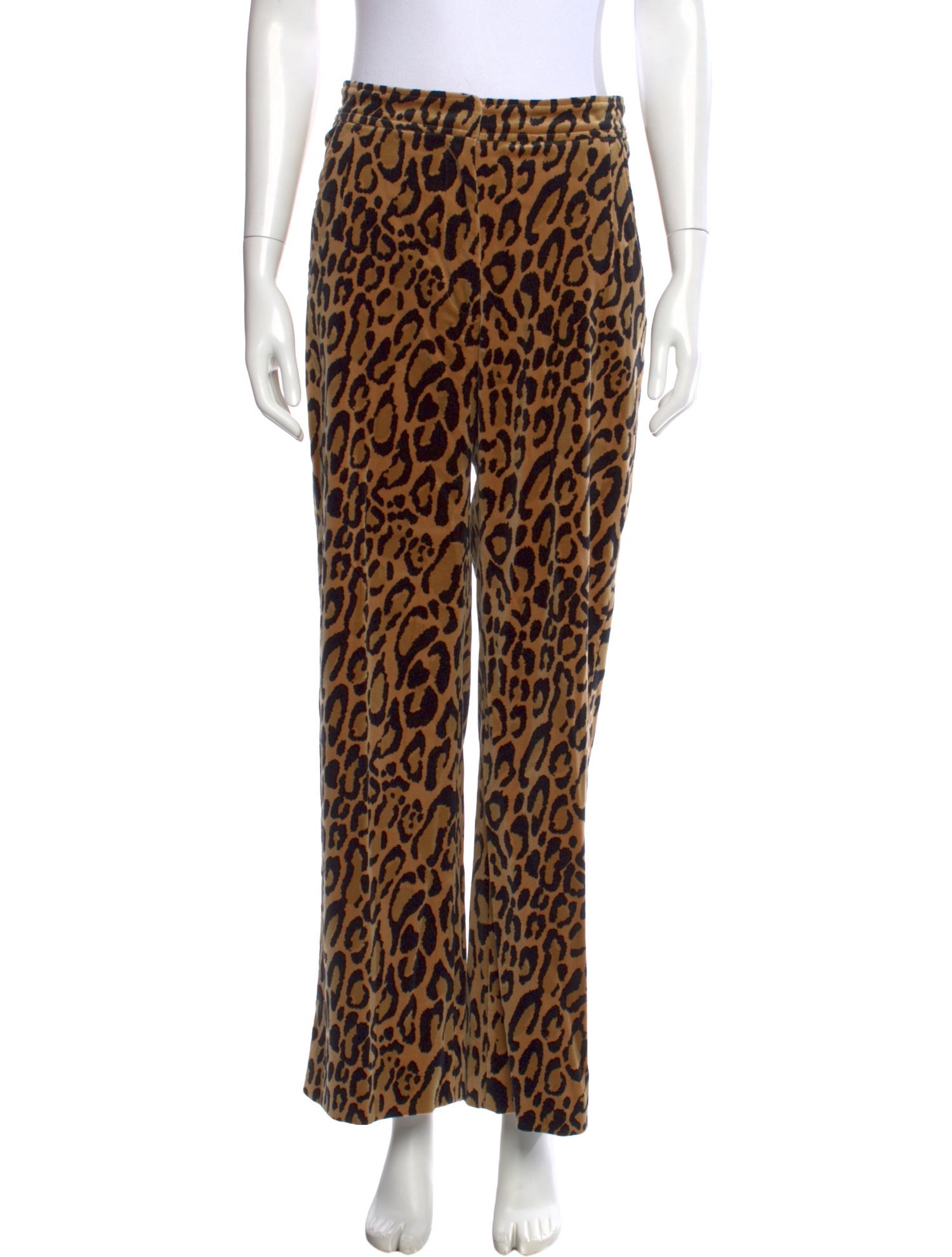 Dries Van Noten Animal Print Wide Leg Pants