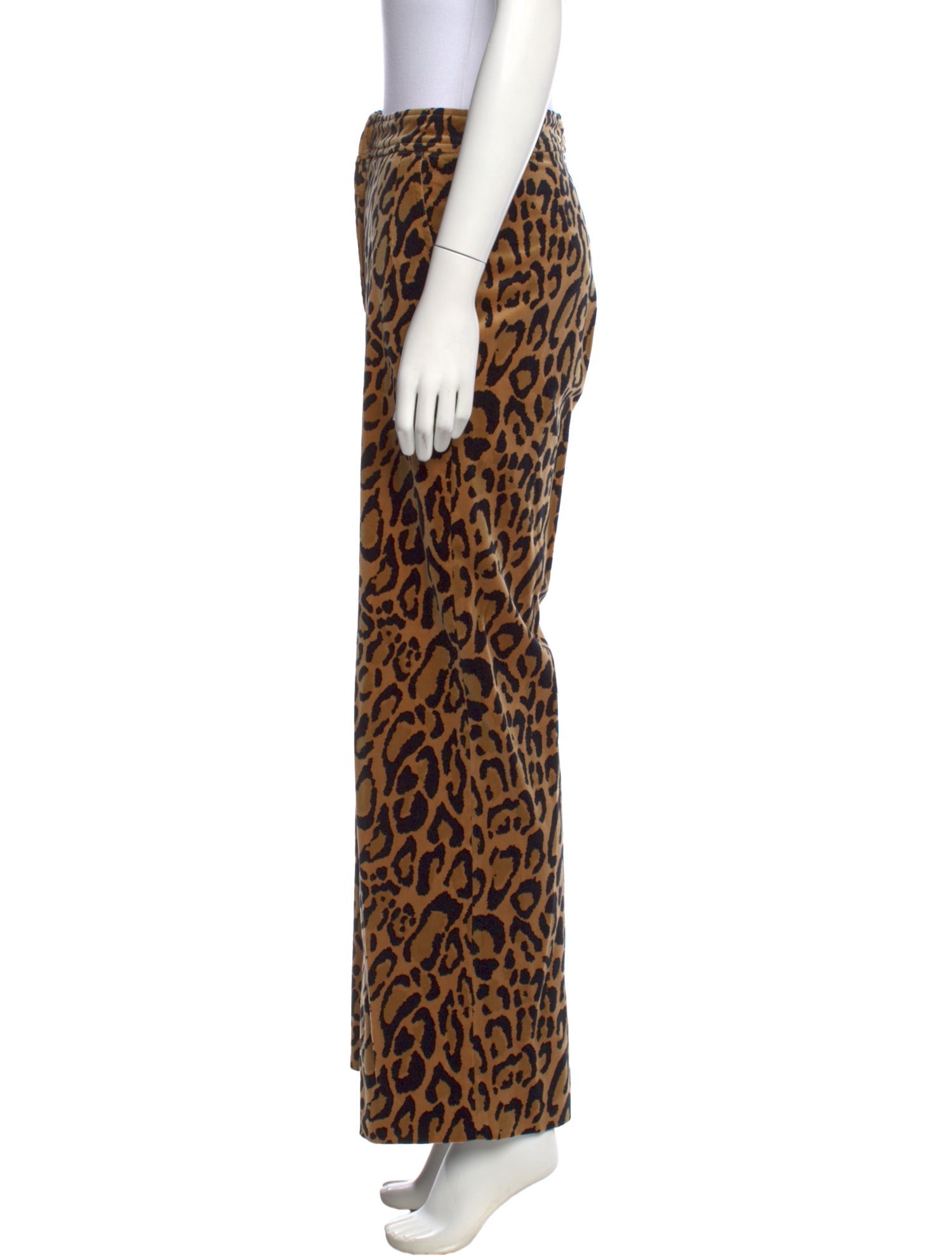 Dries Van Noten Animal Print Wide Leg Pants
