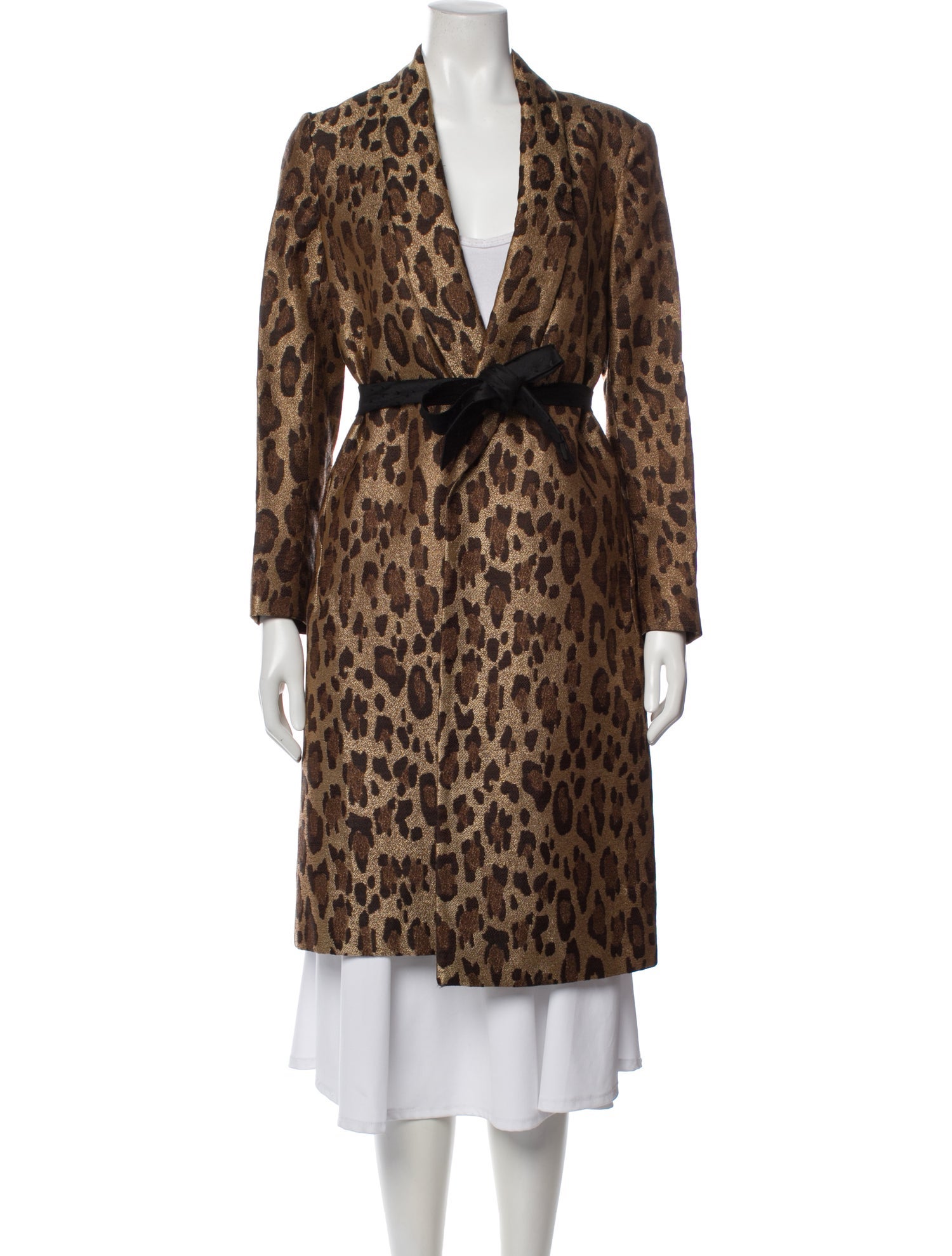 Dries Van Noten Animal Print Coat
