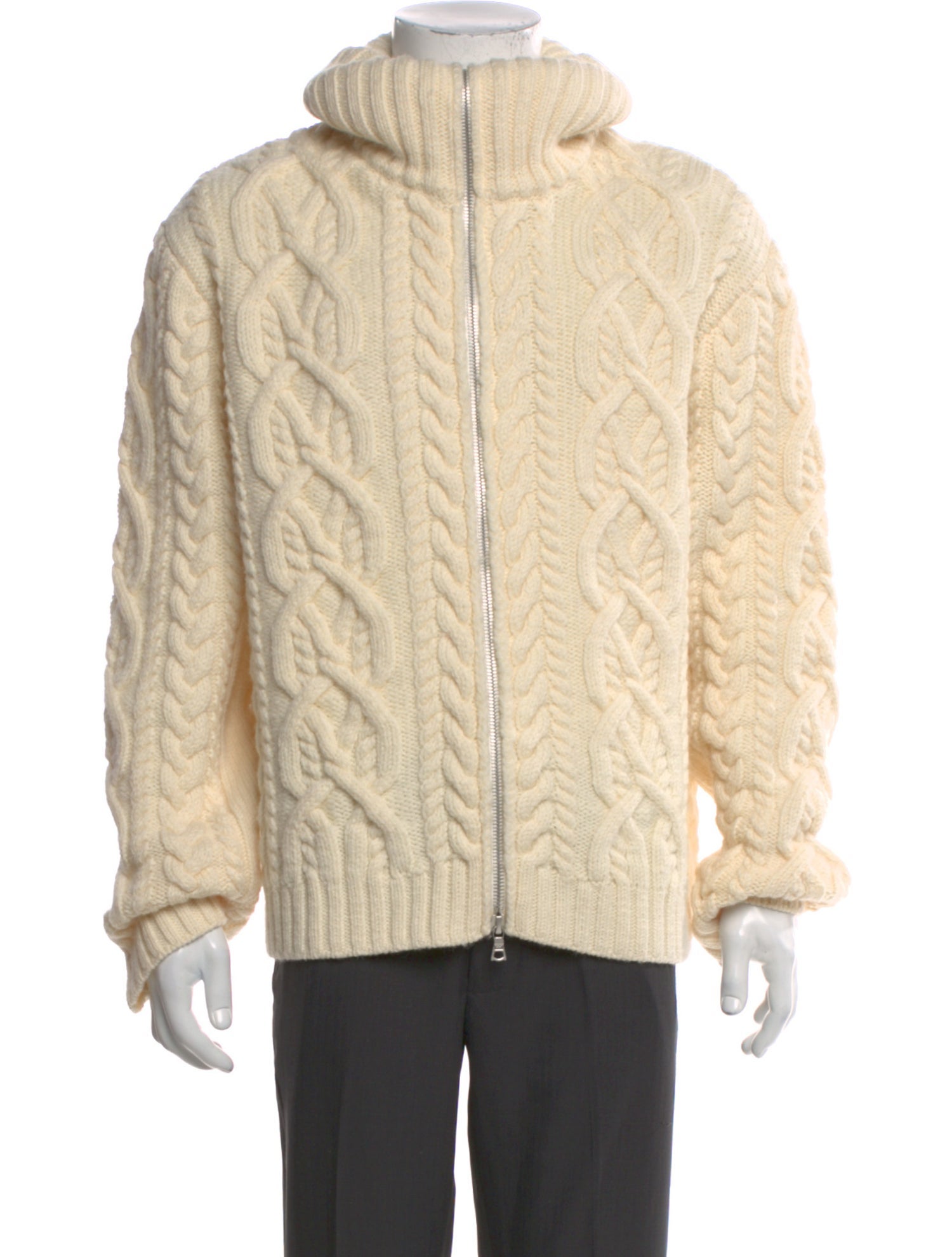 Dries Van Noten Wool Turtleneck Cardigan