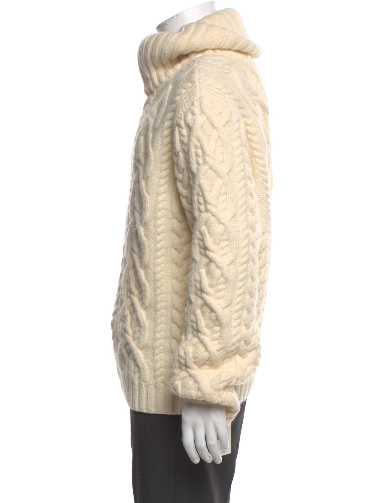 Dries Van Noten Wool Turtleneck Cardigan