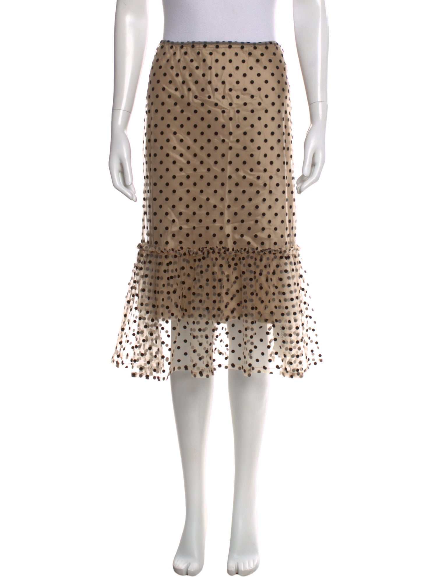 Dries Van Noten Polka Dot Print Knee-Length Skirt w/ Tags