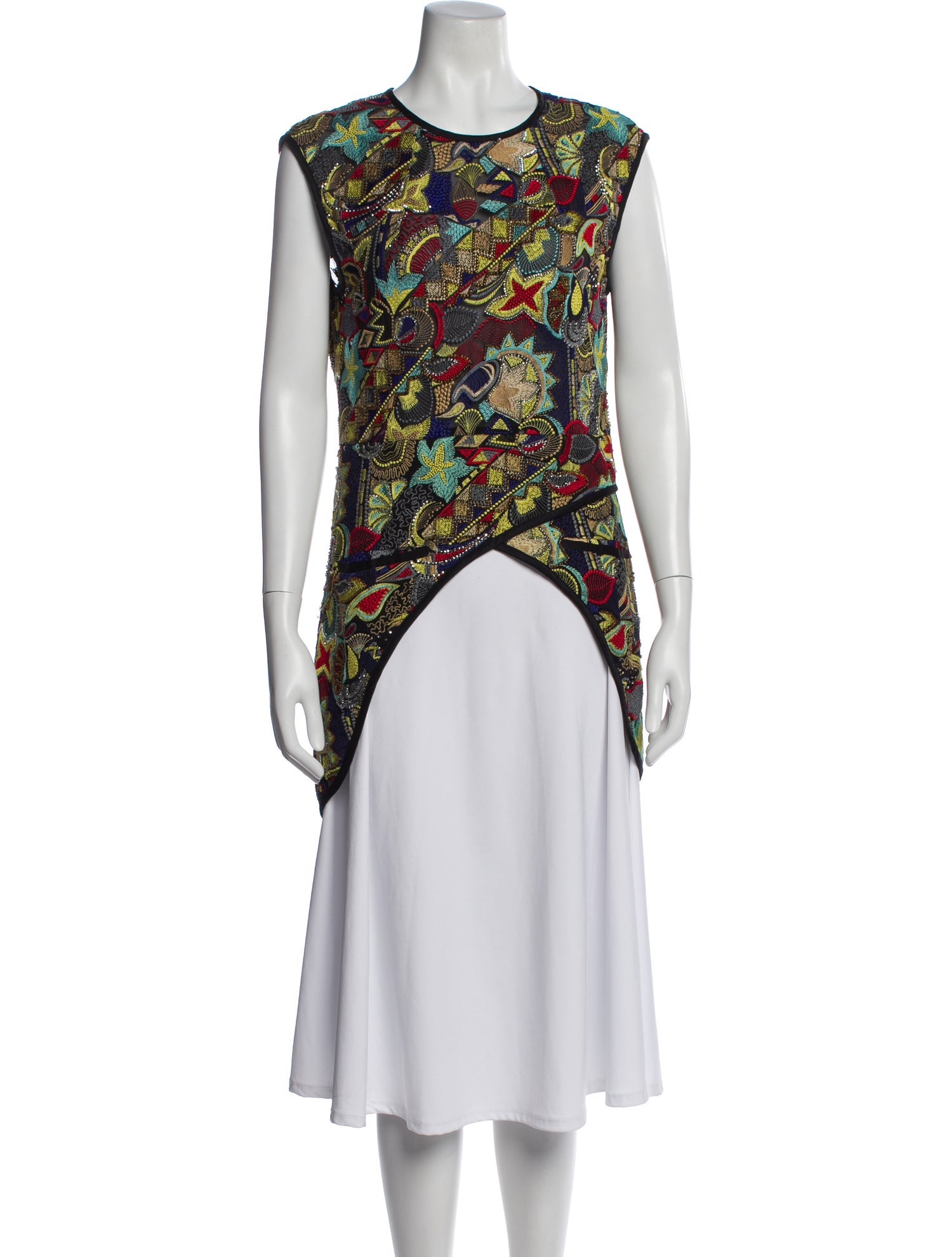 Dries Van Noten Patterned Crew Neck Top