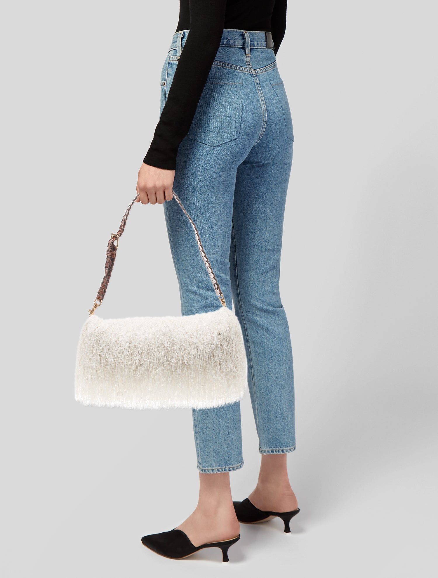 Dries Van Noten Fur Shoulder Bag