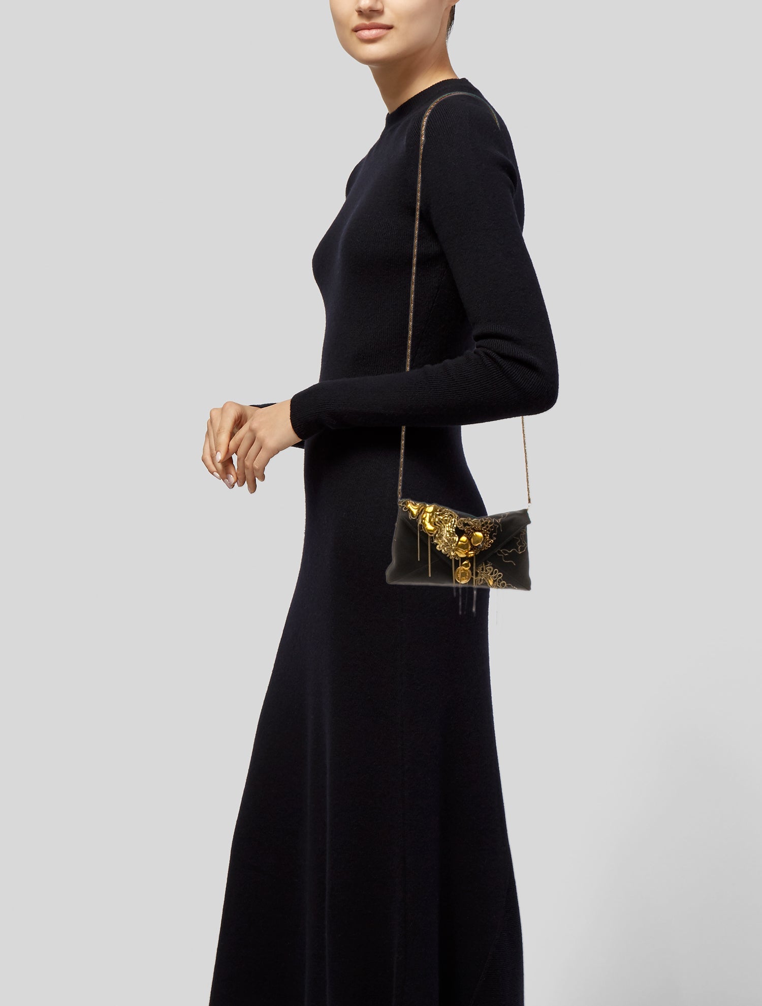 Dries Van Noten Velvet Clutch