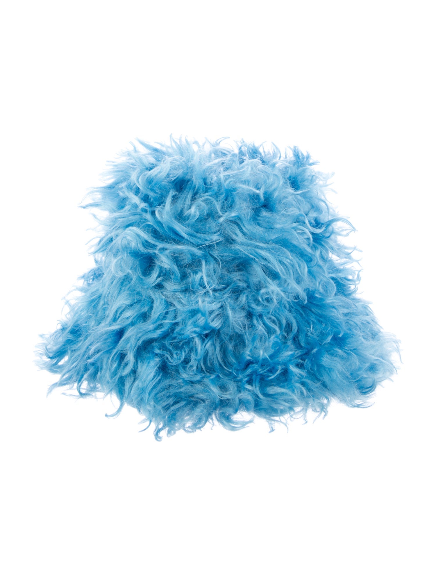 Dries Van Noten Fur Blue Bucket Hat With Tags w/Tags