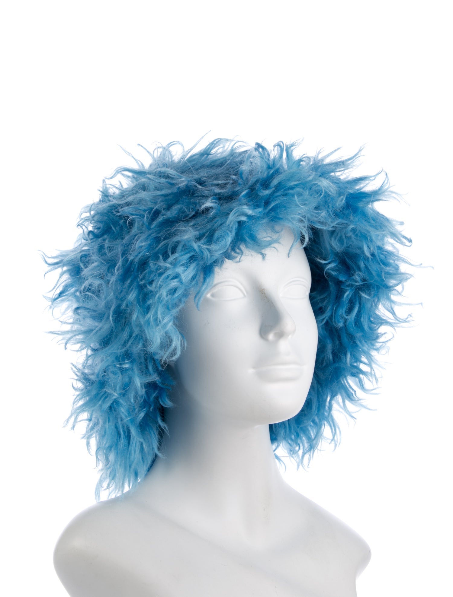 Dries Van Noten Fur Blue Bucket Hat With Tags w/Tags